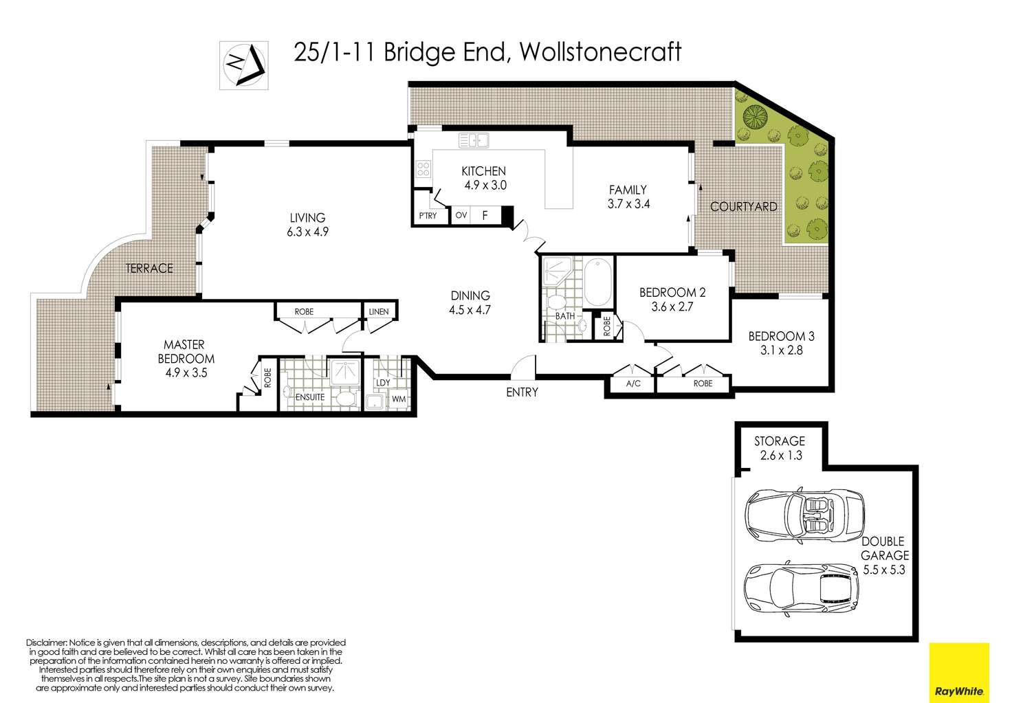 Floorplan of Homely apartment listing, 25/1-11 Bridge End, Wollstonecraft NSW 2065