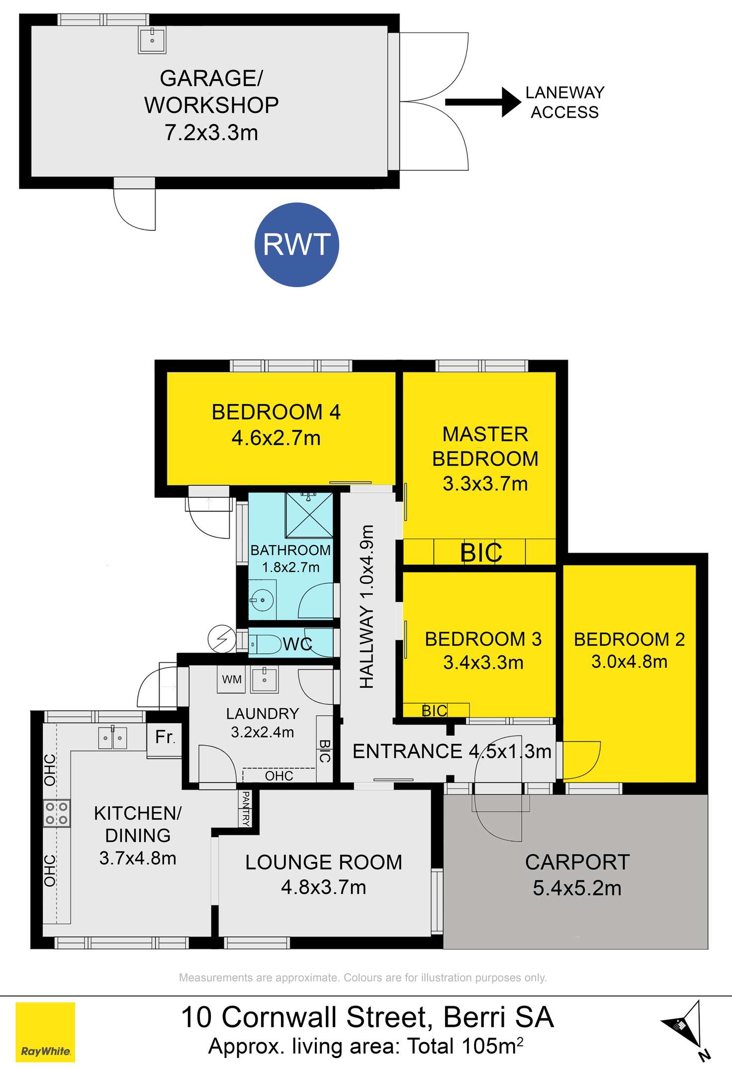 Floorplan of Homely house listing, 10 Cornwall Street, Berri SA 5343