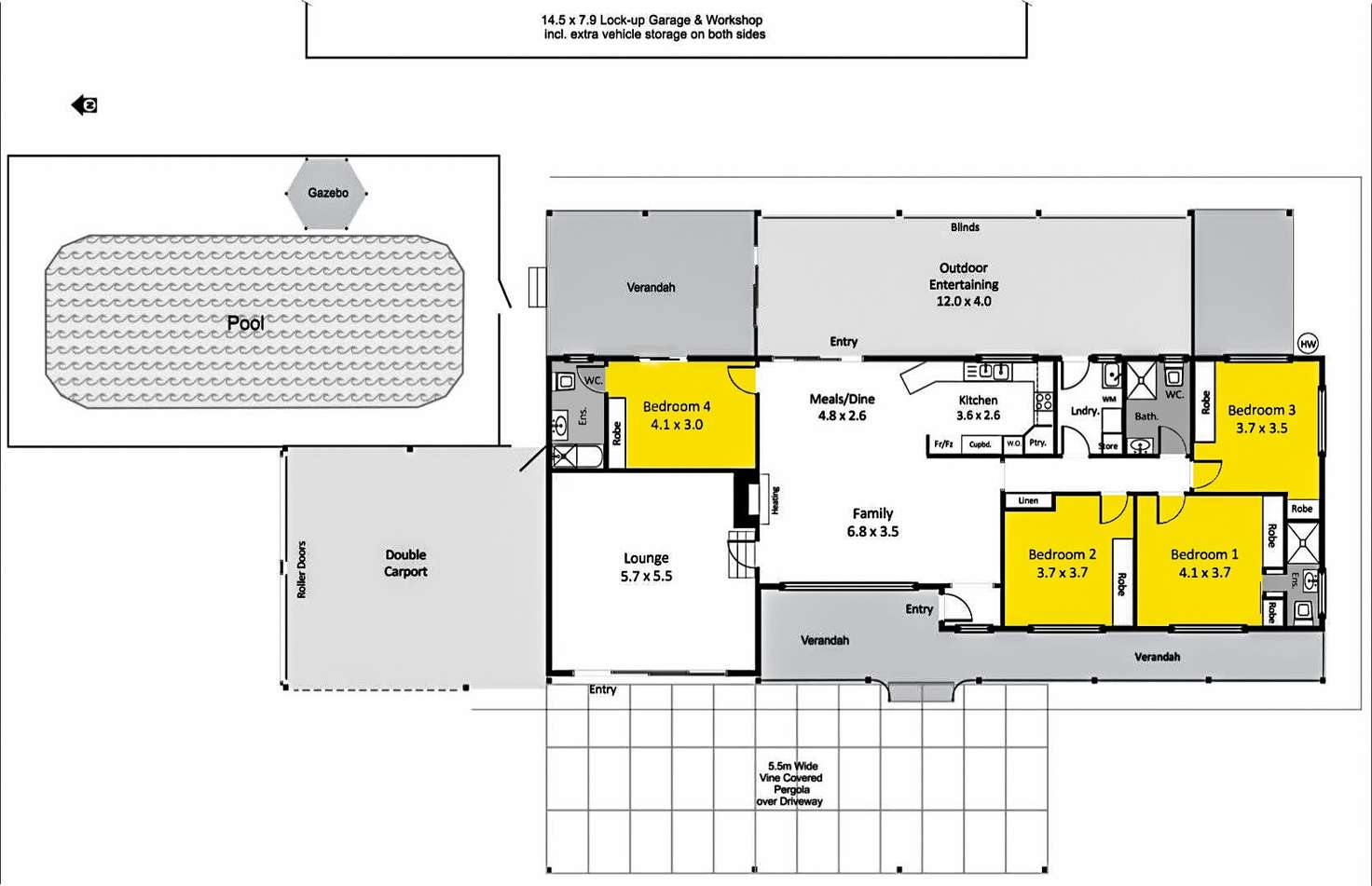 Floorplan of Homely house listing, 493 Chowilla Street, Renmark SA 5341