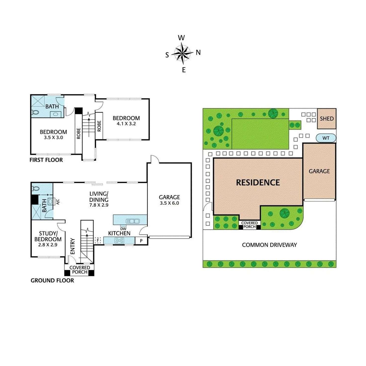 Floorplan of Homely townhouse listing, 2/62 Cypress Avenue, Glen Waverley VIC 3150