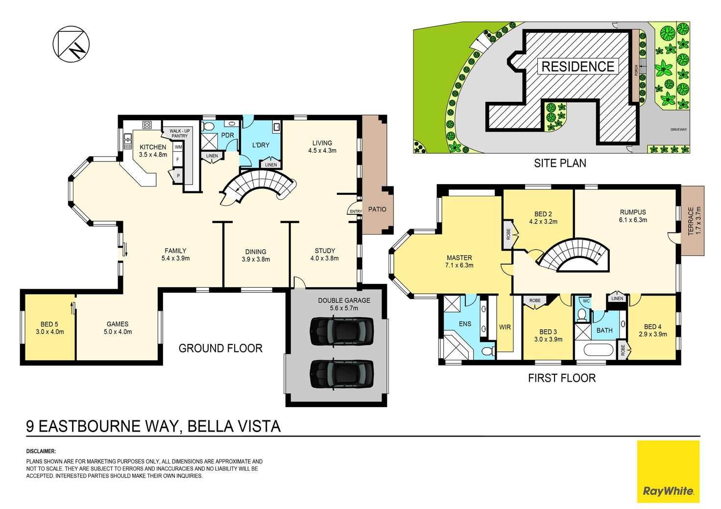 Floorplan of Homely house listing, 9 Eastbourne Way, Bella Vista NSW 2153