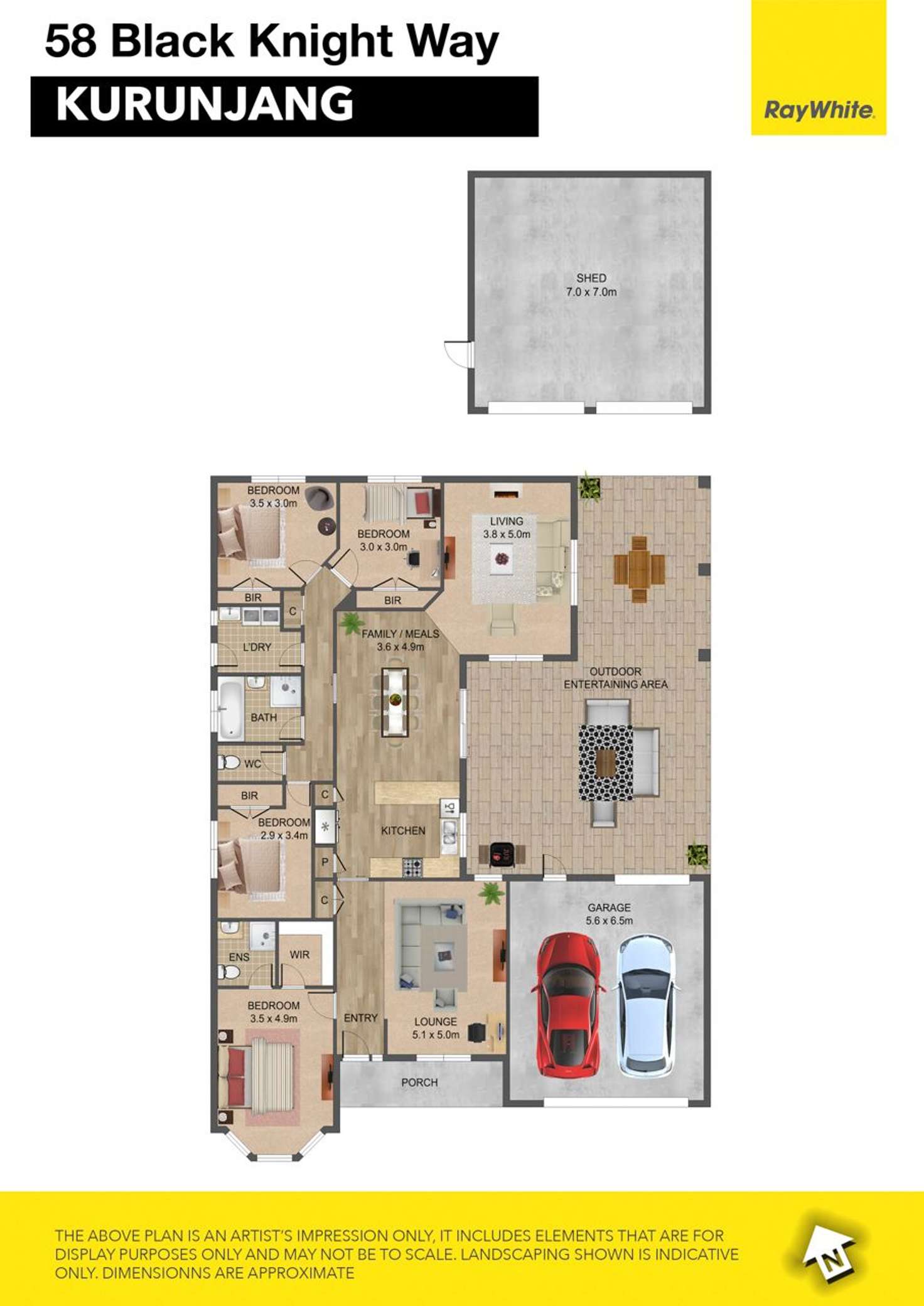 Floorplan of Homely house listing, 58 Black Knight Way, Kurunjang VIC 3337