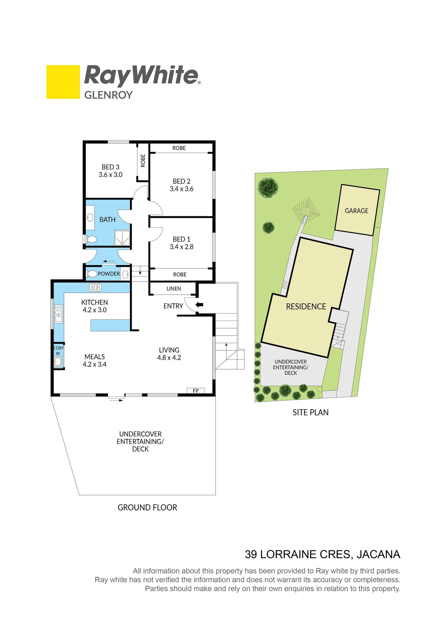 Floorplan of Homely house listing, 39 Lorraine Crescent, Jacana VIC 3047