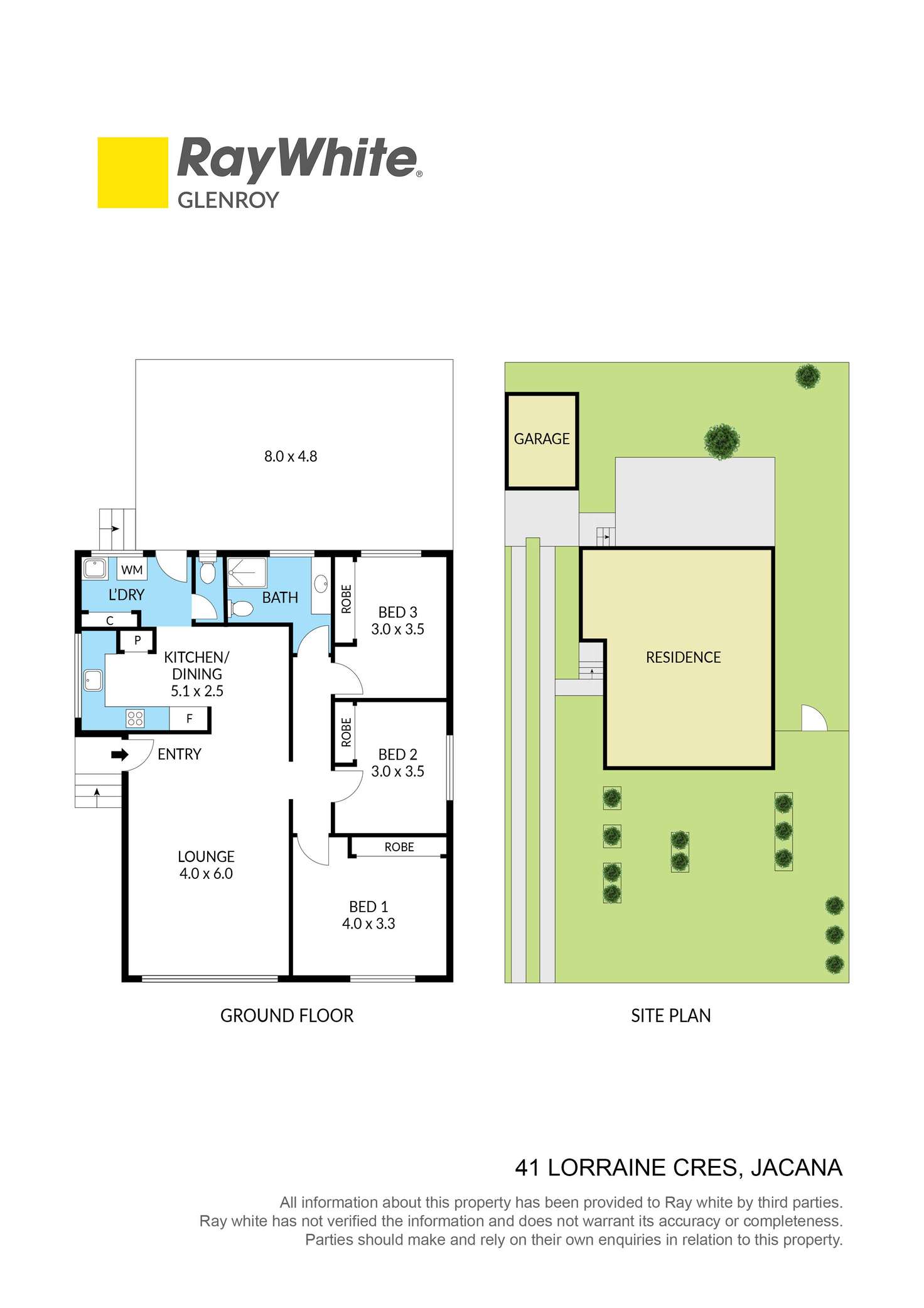 Floorplan of Homely house listing, 41 Lorraine Crescent, Jacana VIC 3047