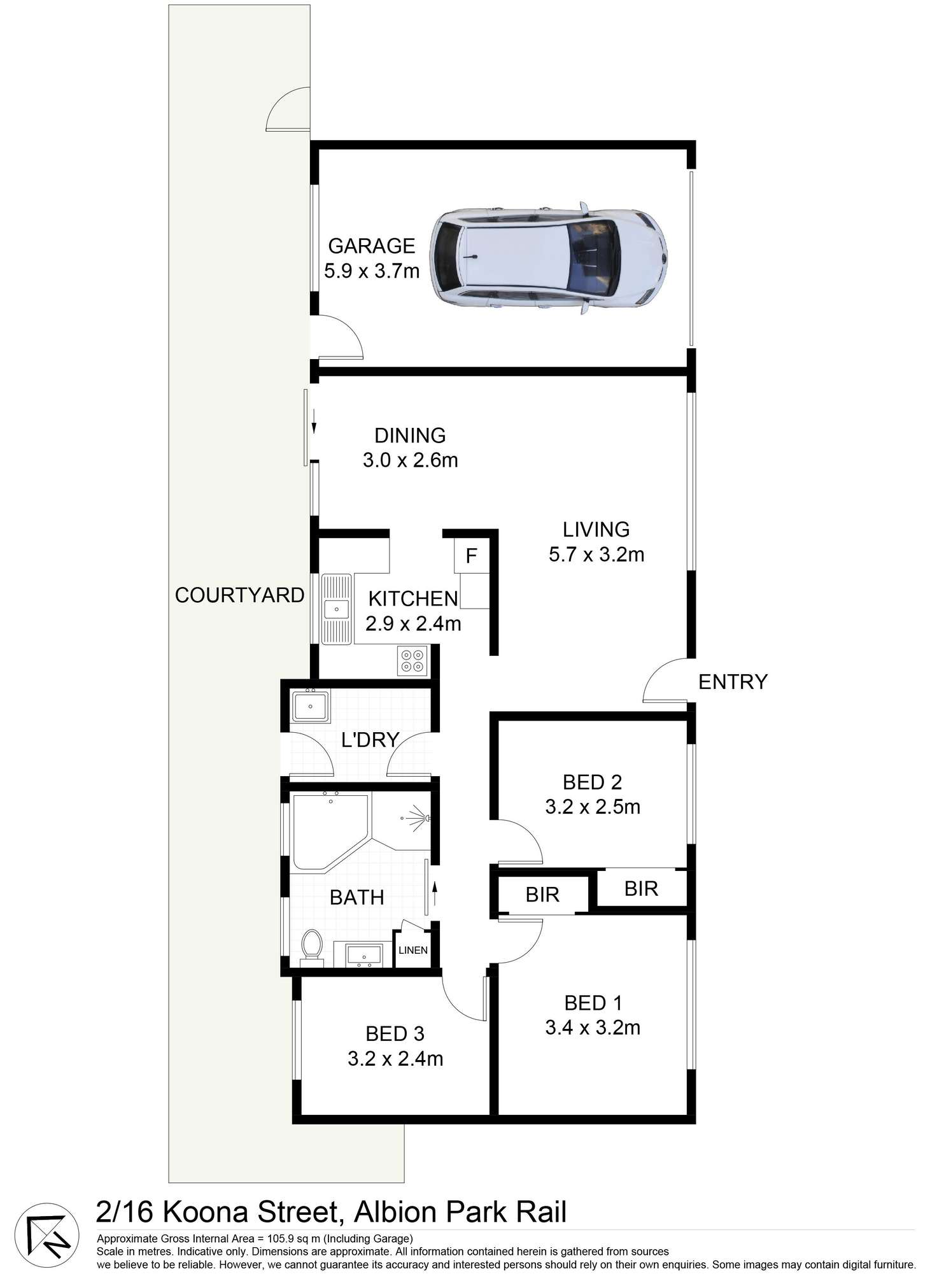 Floorplan of Homely house listing, 2/16 Koona Street, Albion Park Rail NSW 2527