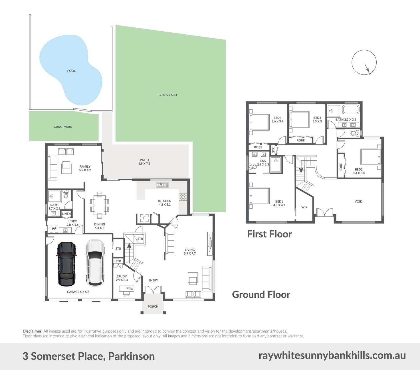 Floorplan of Homely house listing, 3 Somerset Place, Parkinson QLD 4115