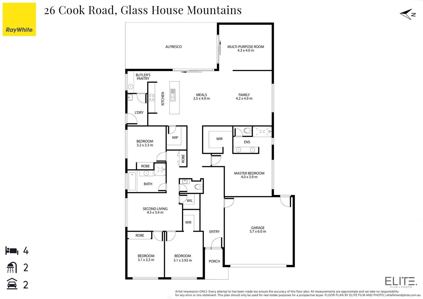 Floorplan of Homely house listing, 26 Cook Road, Glass House Mountains QLD 4518