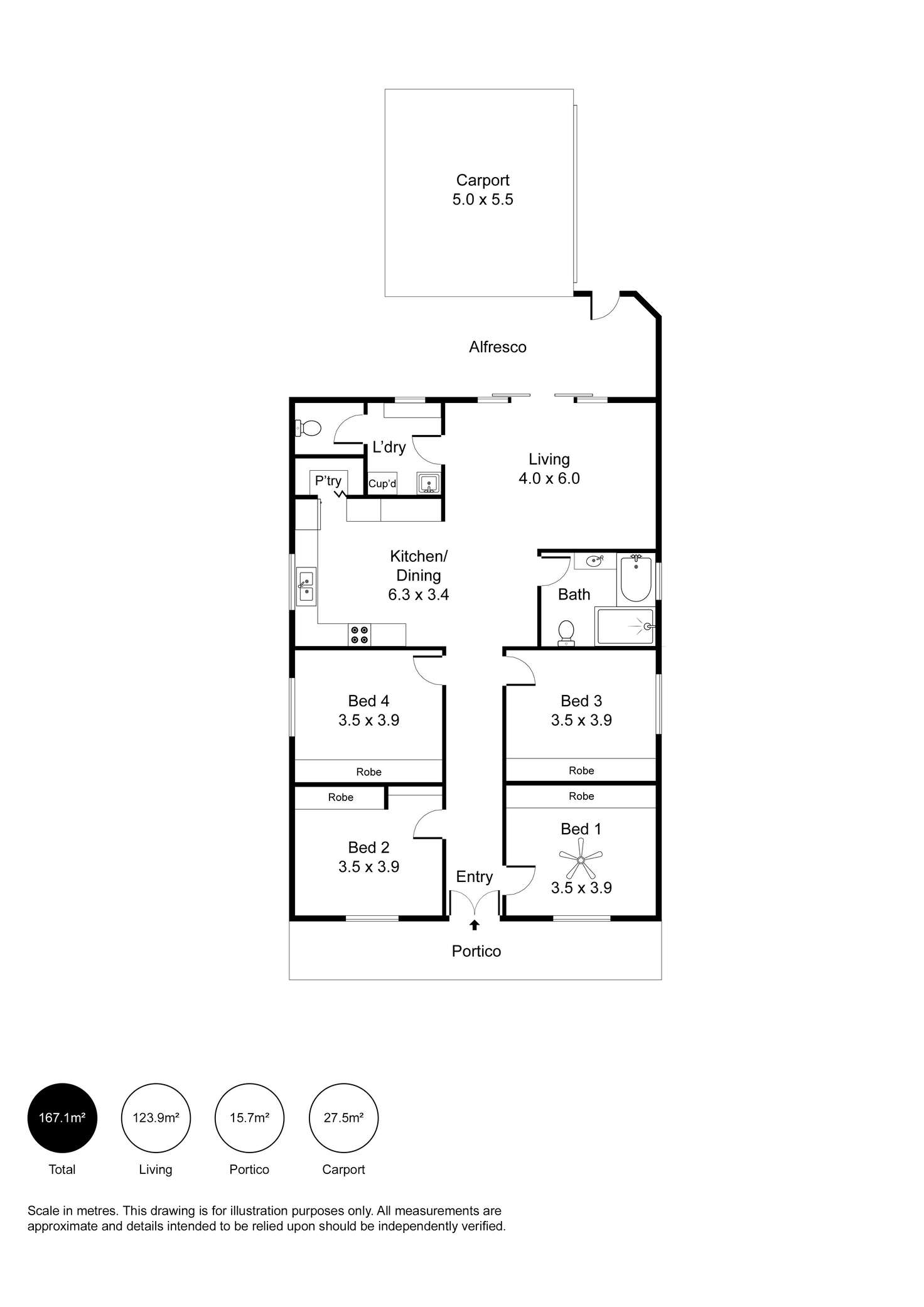 Floorplan of Homely house listing, 1/3 Bray Avenue, Semaphore Park SA 5019