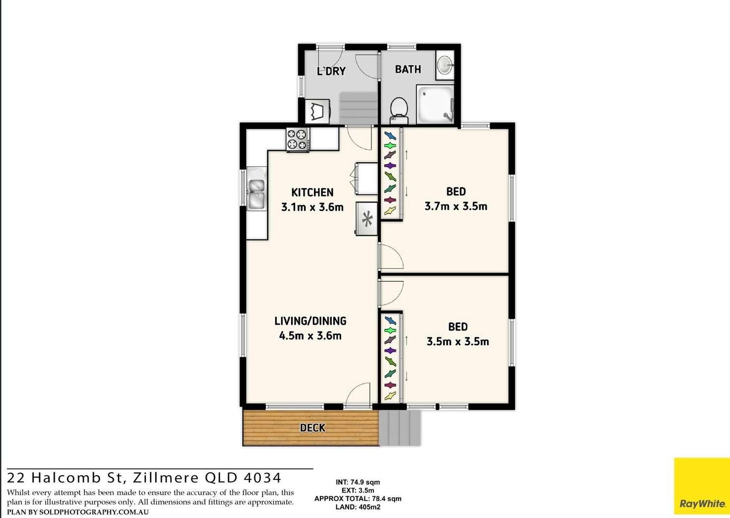 Floorplan of Homely house listing, 22 Halcomb Street, Zillmere QLD 4034