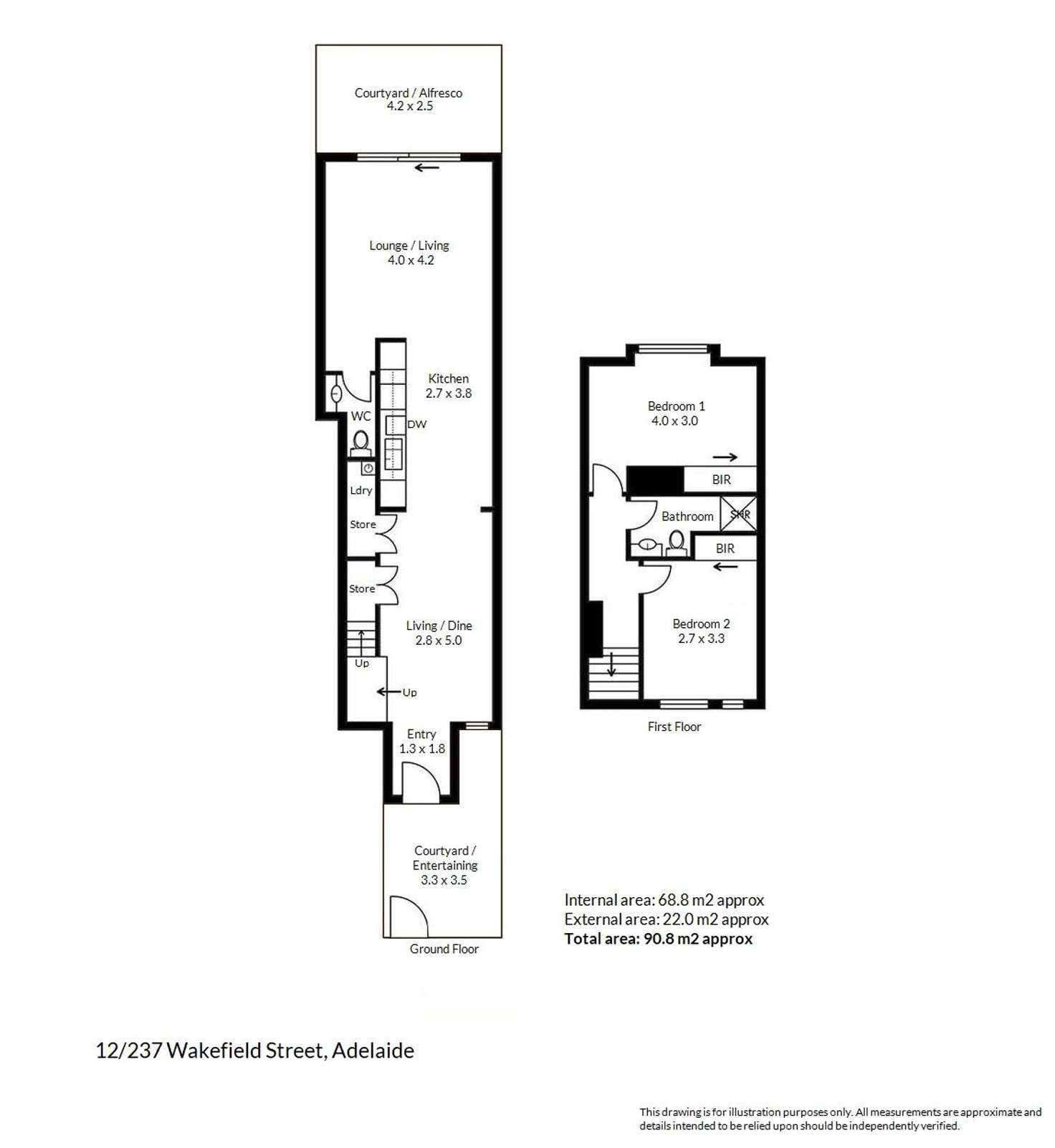 Floorplan of Homely apartment listing, 12/237 Wakefield Street, Adelaide SA 5000