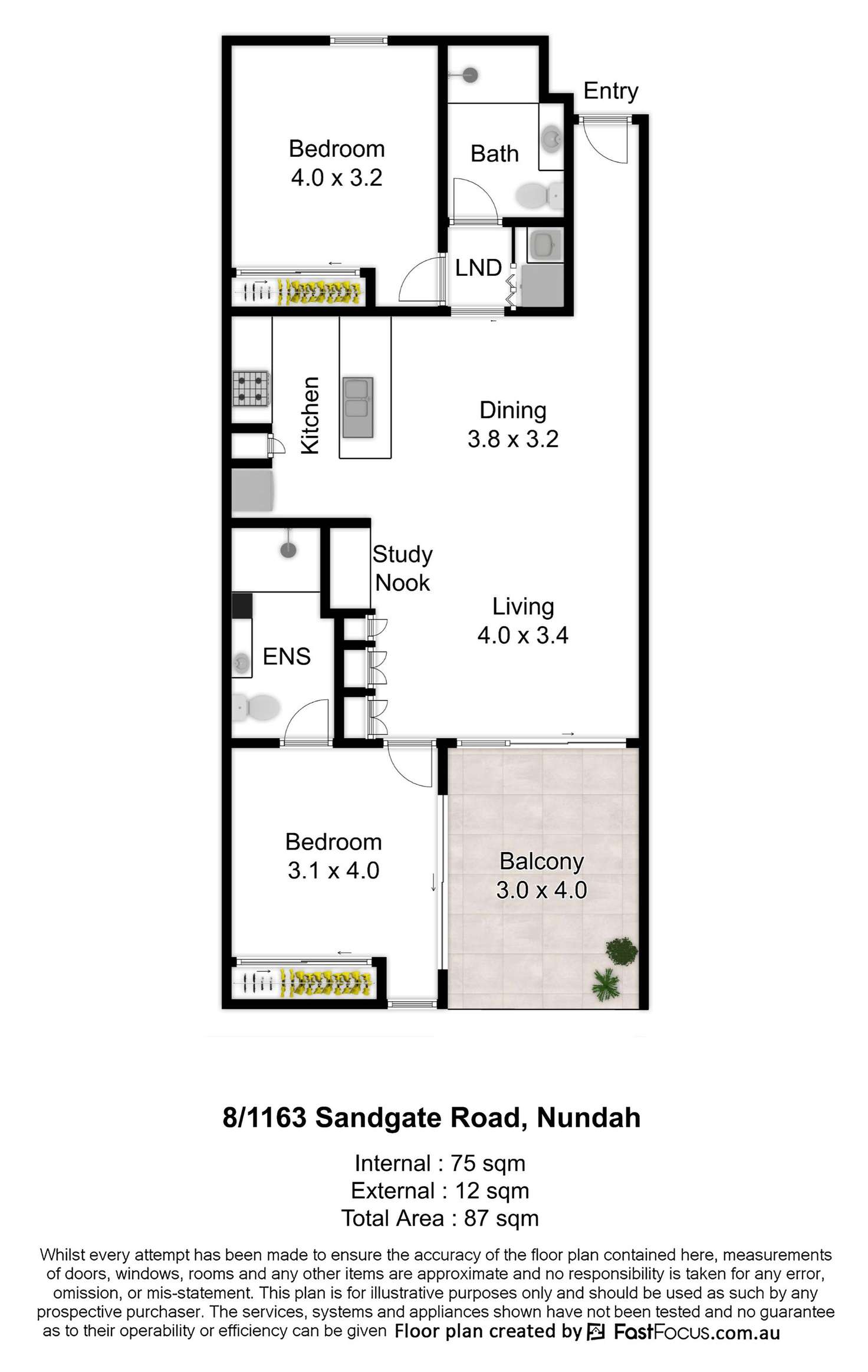 Floorplan of Homely unit listing, 8/1163 Sandgate Road (Access via Danby Lane), Nundah QLD 4012