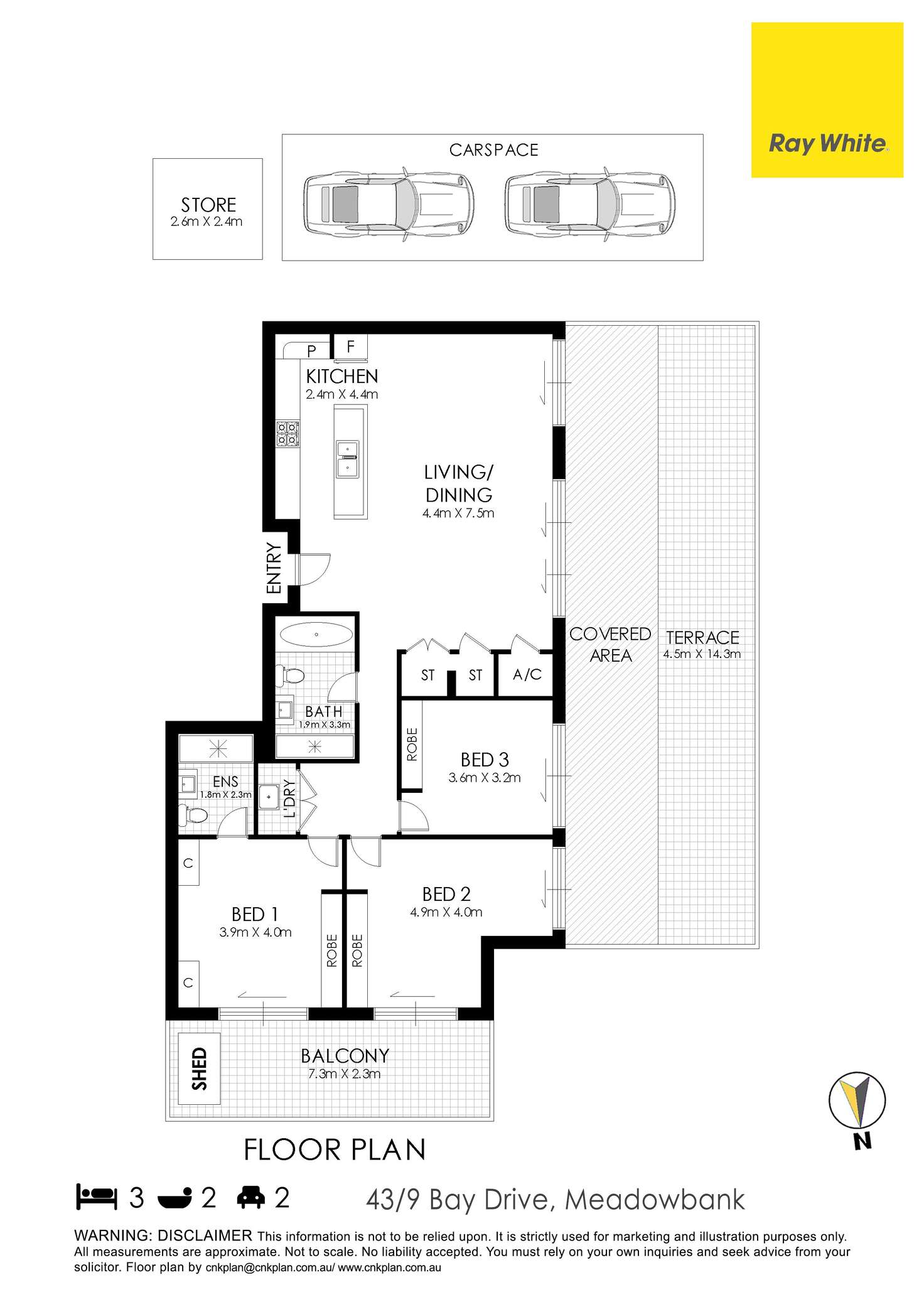 Floorplan of Homely apartment listing, 43/9 Bay Dr., Meadowbank NSW 2114