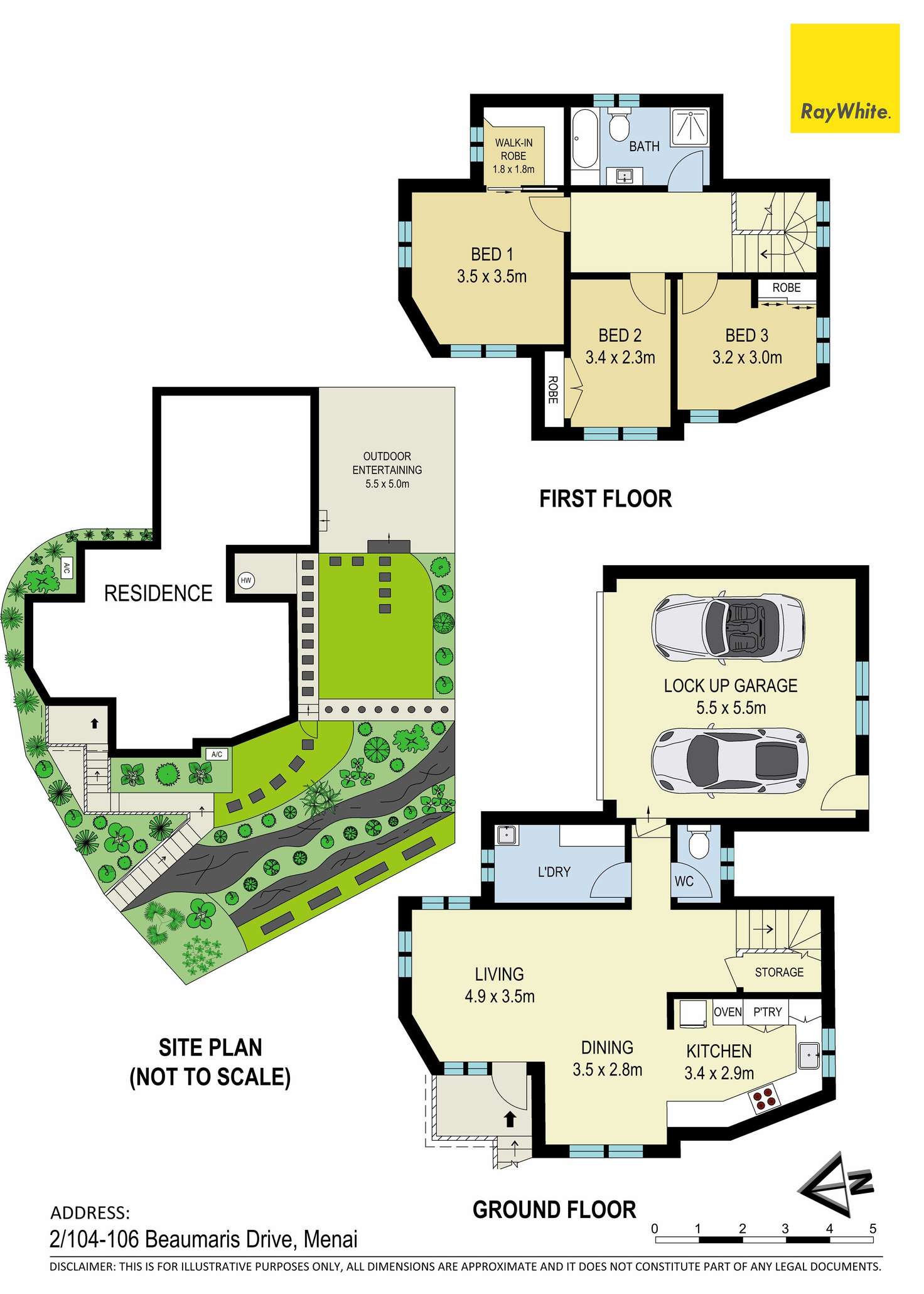 Floorplan of Homely townhouse listing, 2/104-106 Beaumaris Drive, Menai NSW 2234