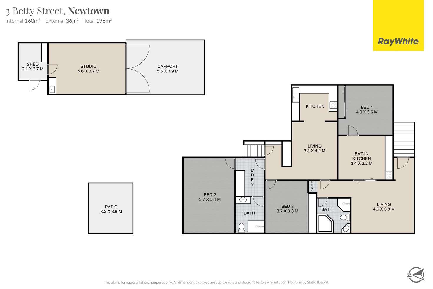 Floorplan of Homely house listing, 3 Betty Street, Newtown QLD 4350