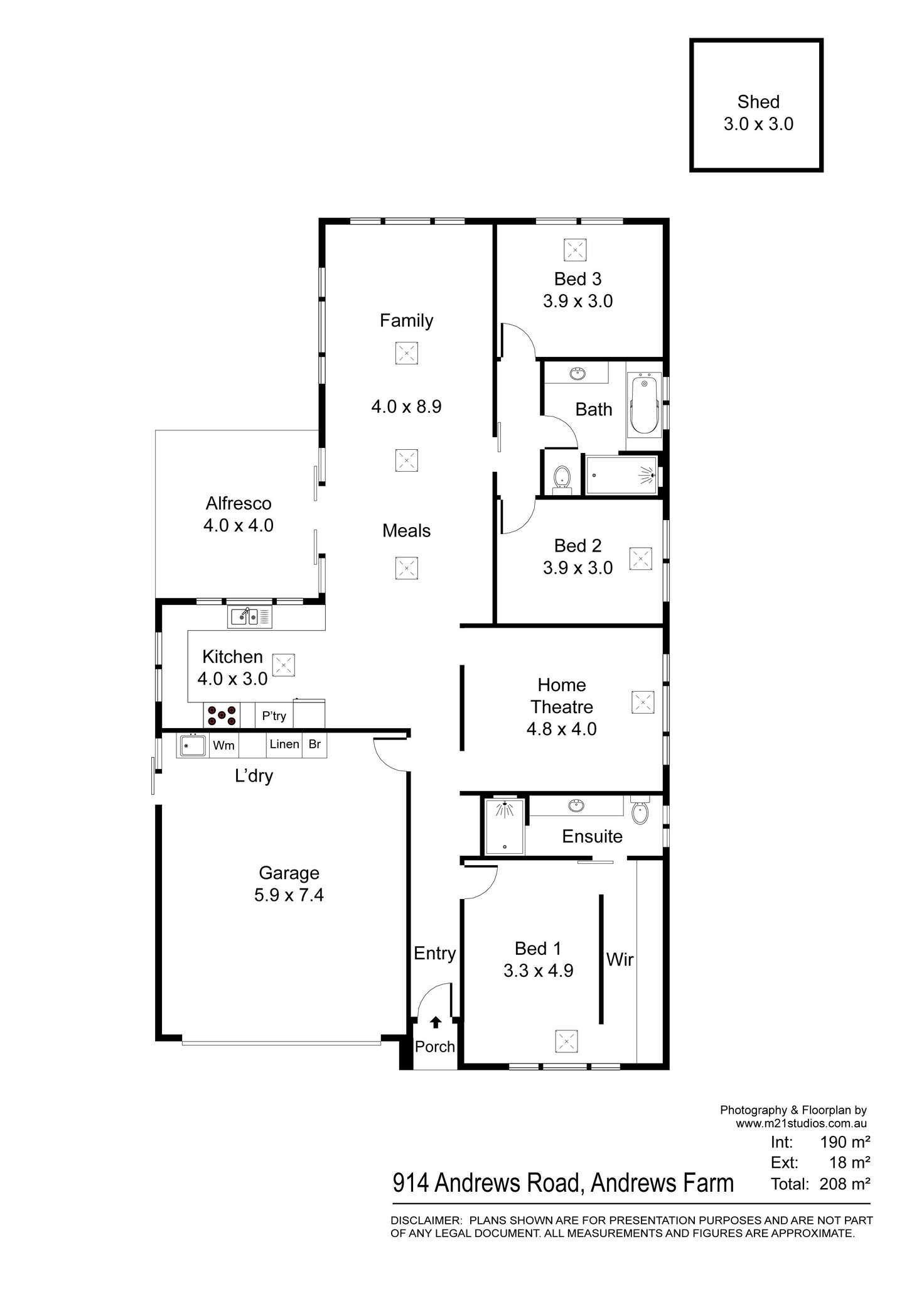 Floorplan of Homely house listing, 914 Andrews Road, Andrews Farm SA 5114