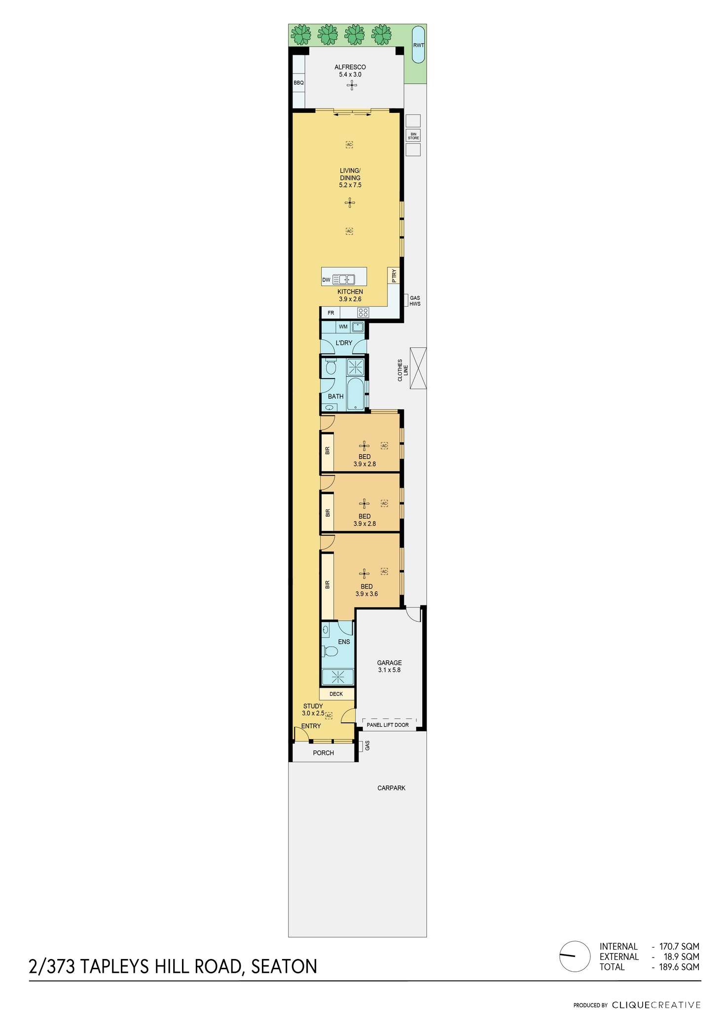 Floorplan of Homely house listing, 2/373 Tapleys Hill Road, Seaton SA 5023