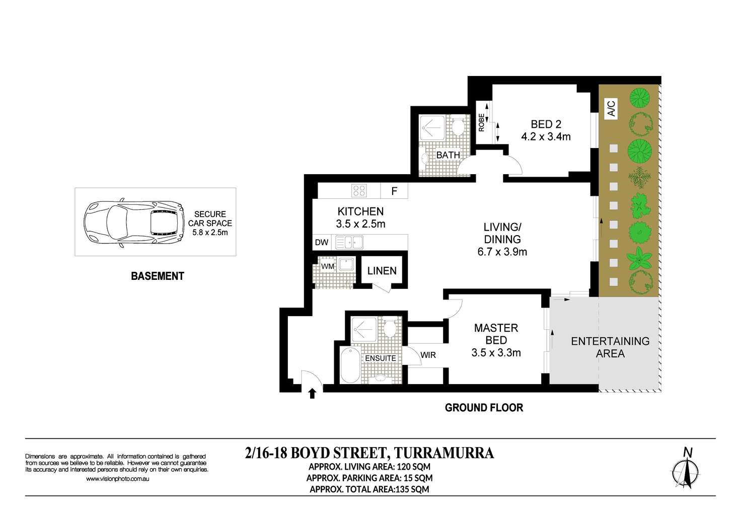 Floorplan of Homely apartment listing, 2/16-18 Boyd Street, Turramurra NSW 2074