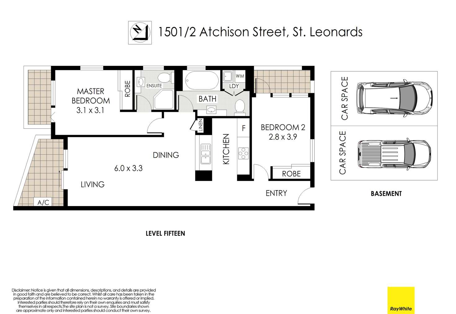 Floorplan of Homely apartment listing, 1501/2 Atchison Street, St Leonards NSW 2065