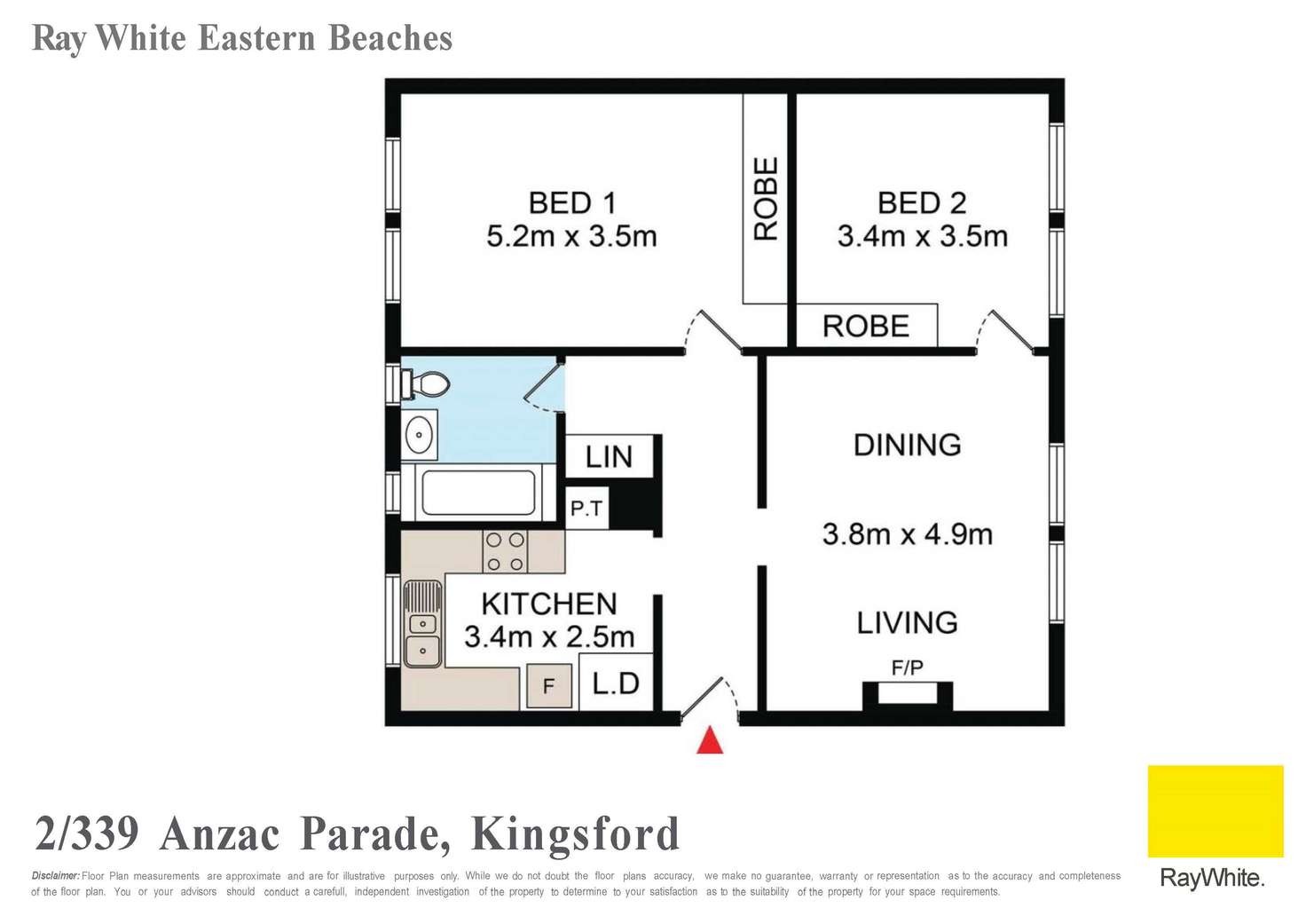 Floorplan of Homely apartment listing, 2/339 Anzac Parade, Kingsford NSW 2032