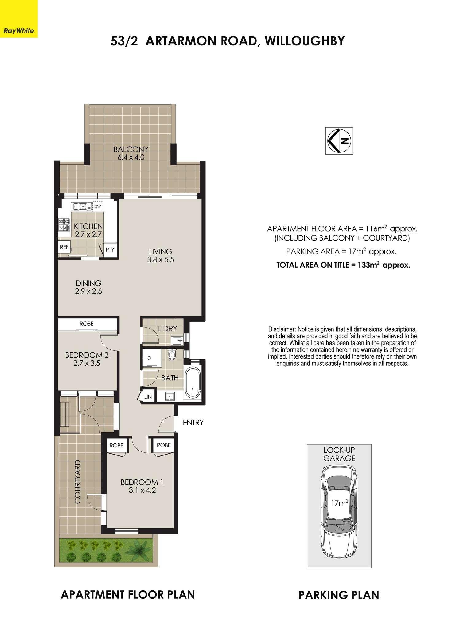 Floorplan of Homely apartment listing, 53/2 Artarmon Road, Willoughby NSW 2068