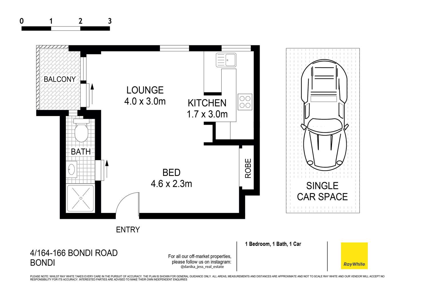 Floorplan of Homely apartment listing, 4/164 Bondi Road, Bondi NSW 2026