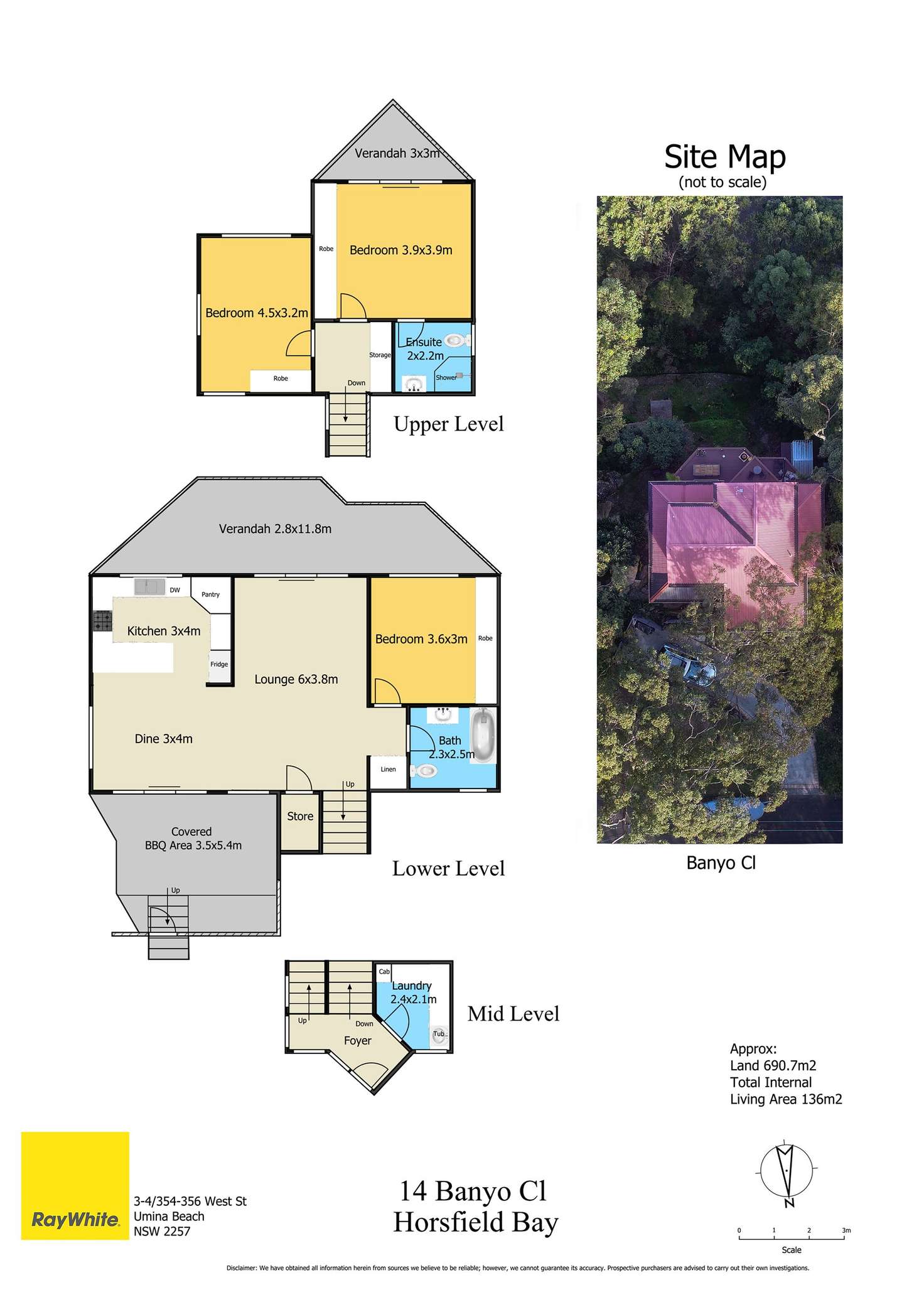 Floorplan of Homely house listing, 14 Banyo Close, Horsfield Bay NSW 2256