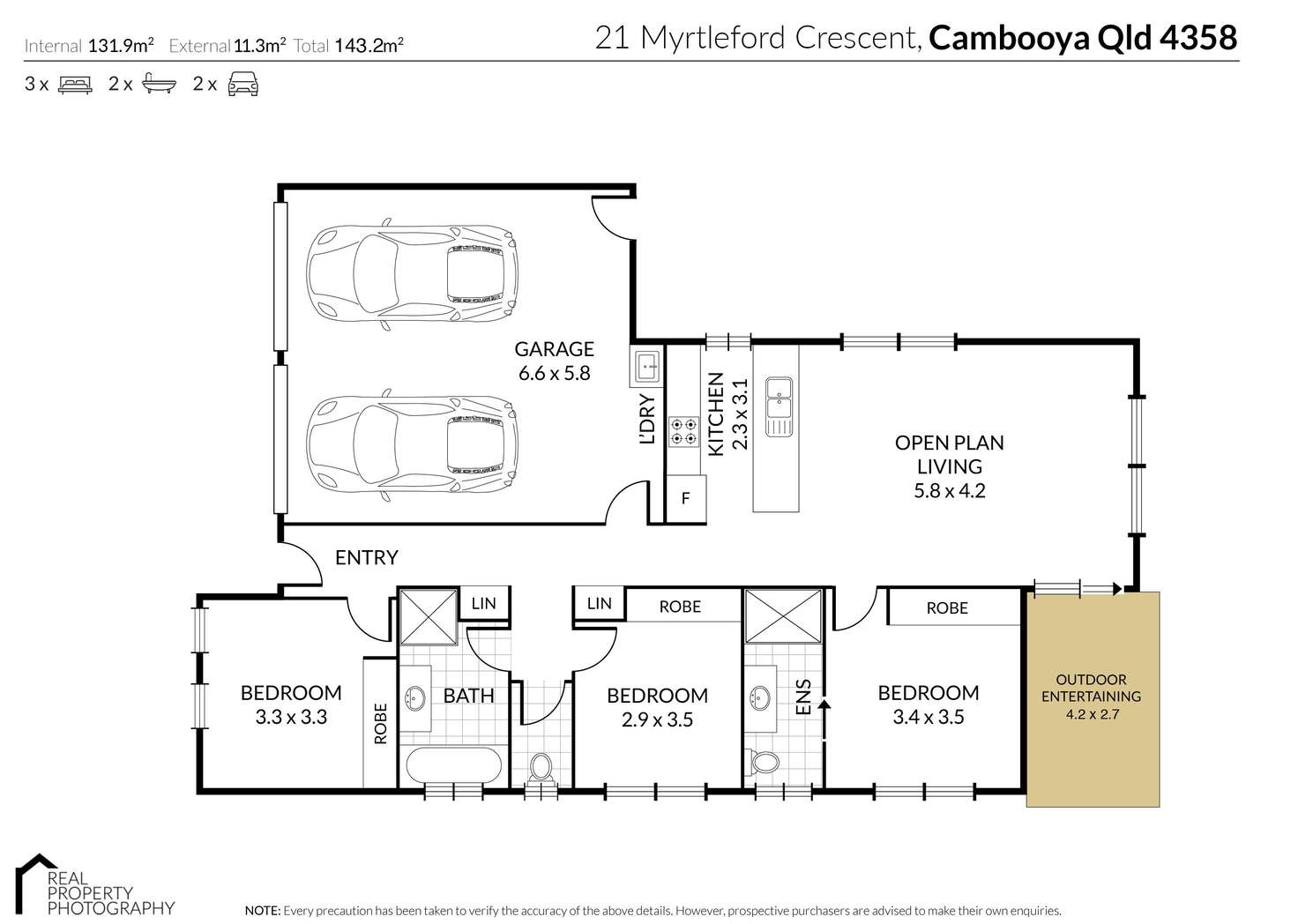 Floorplan of Homely house listing, 21 Myrtleford Crescent, Cambooya QLD 4358