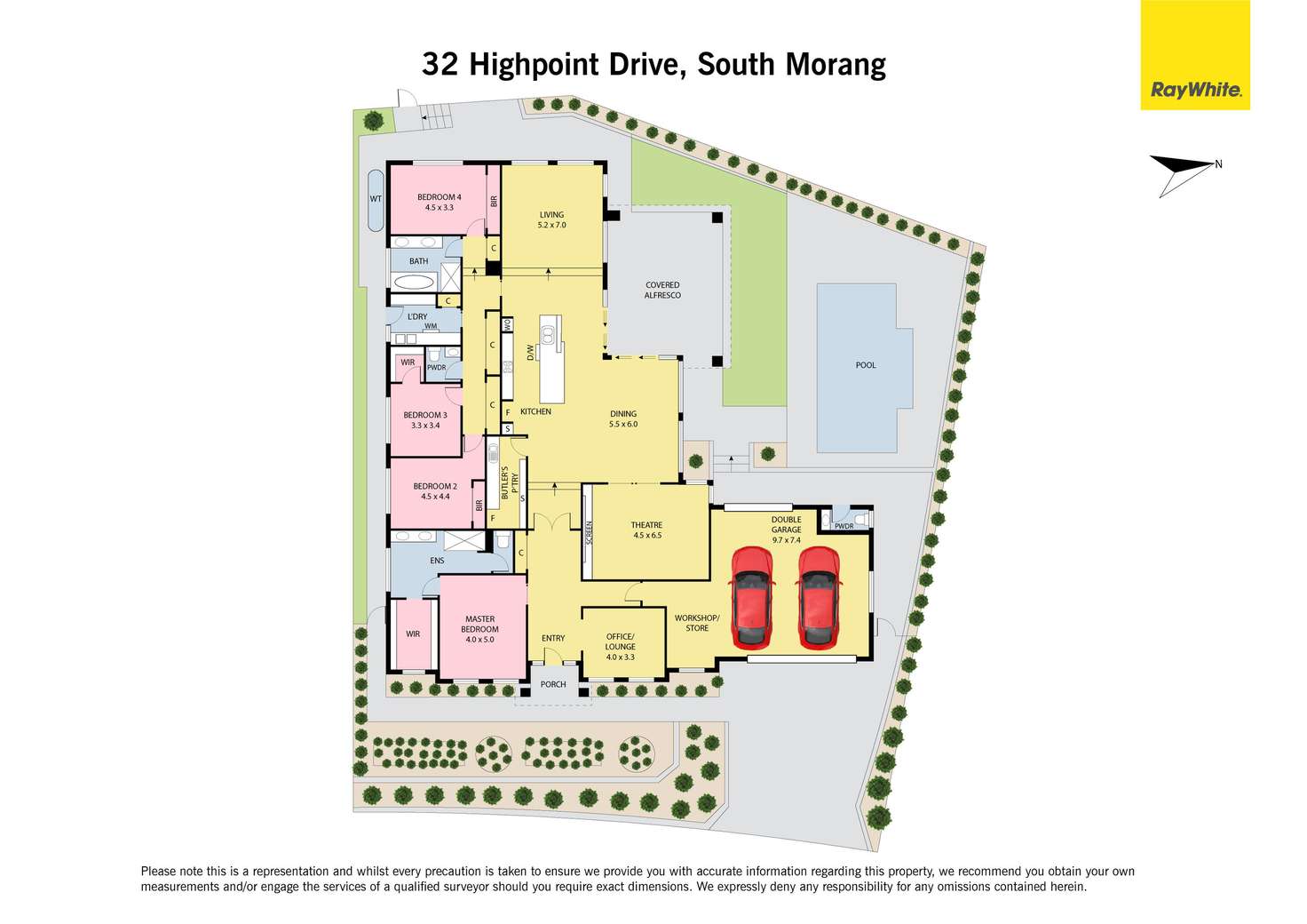Floorplan of Homely house listing, 32 Highpoint Drive, South Morang VIC 3752