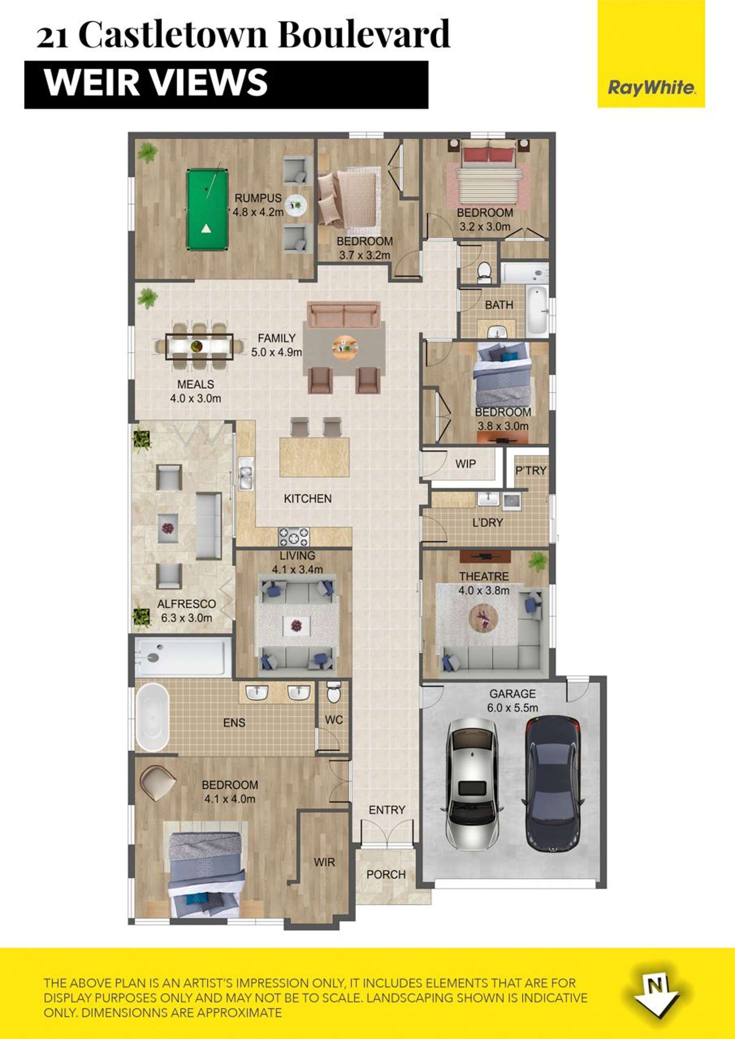 Floorplan of Homely house listing, 21 Castletown Boulevard, Weir Views VIC 3338