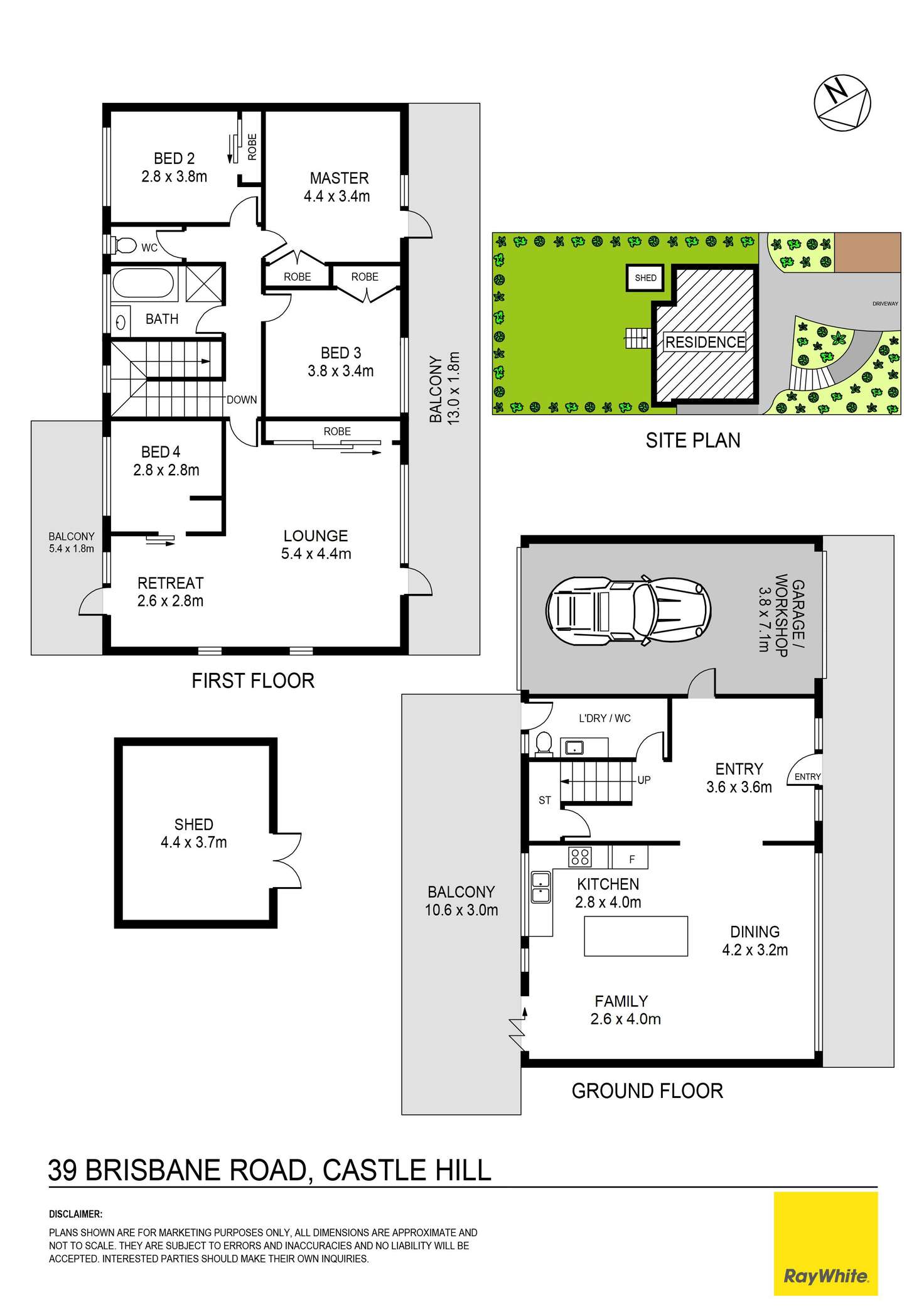 Floorplan of Homely house listing, 39 Brisbane Road, Castle Hill NSW 2154