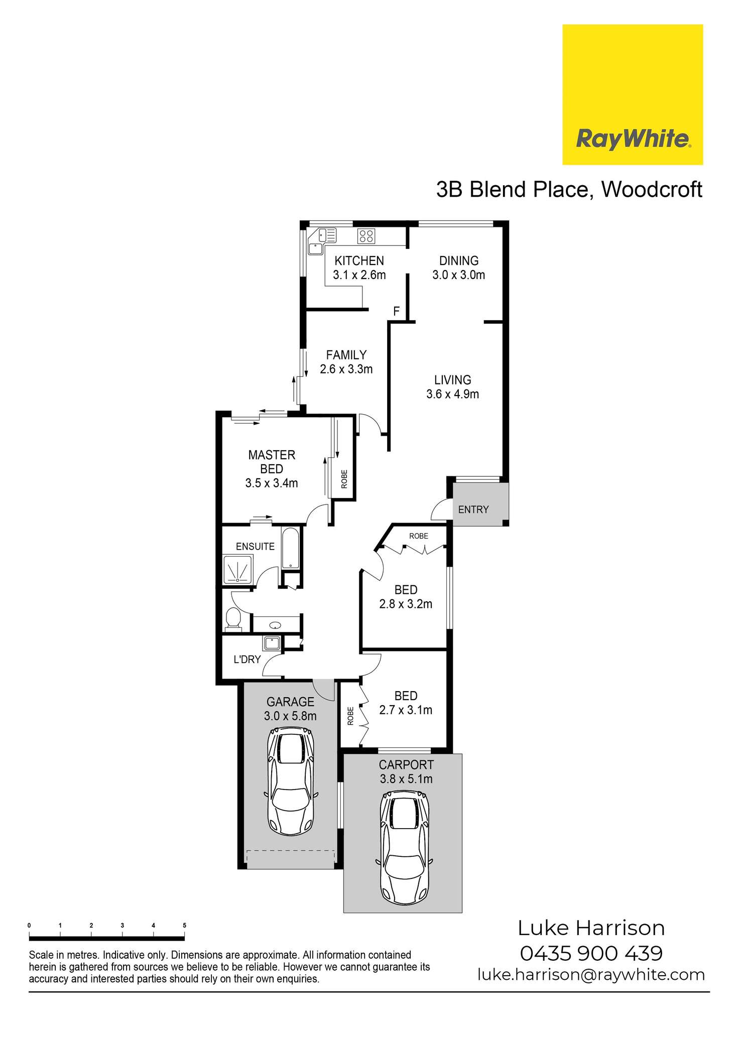 Floorplan of Homely house listing, 3 Blend Place, Woodcroft NSW 2767