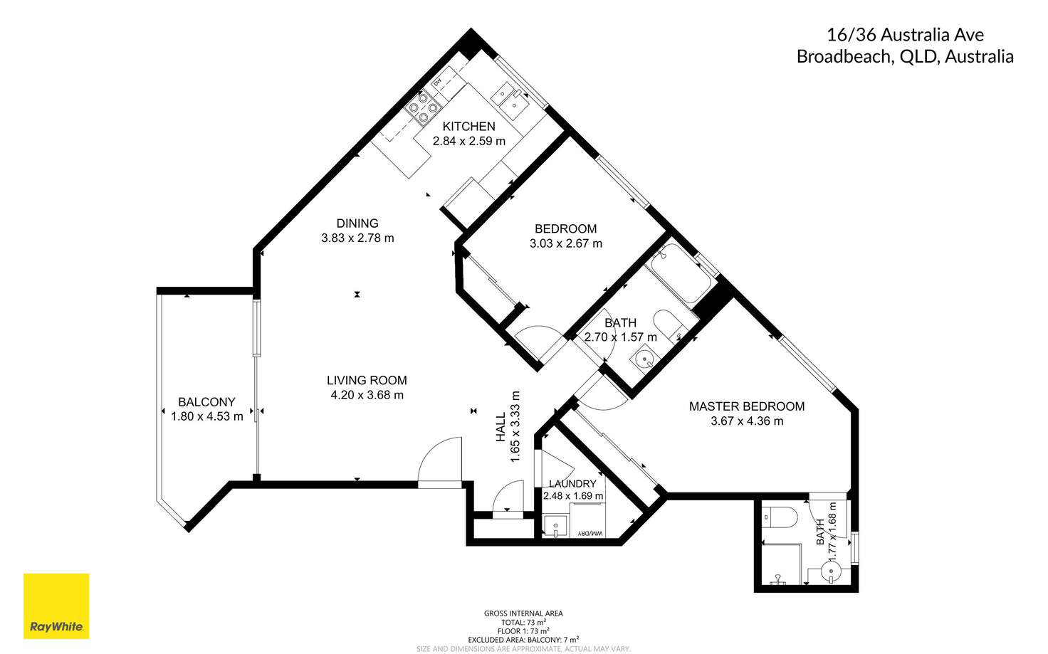 Floorplan of Homely unit listing, 16/36 Australia Avenue, Broadbeach QLD 4218
