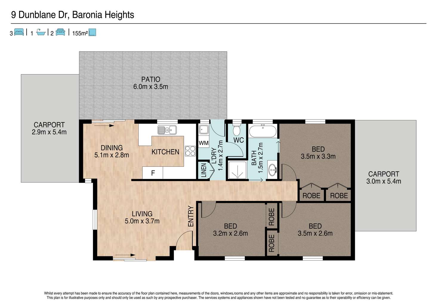 Floorplan of Homely house listing, 9 Dunblane Drive, Boronia Heights QLD 4124