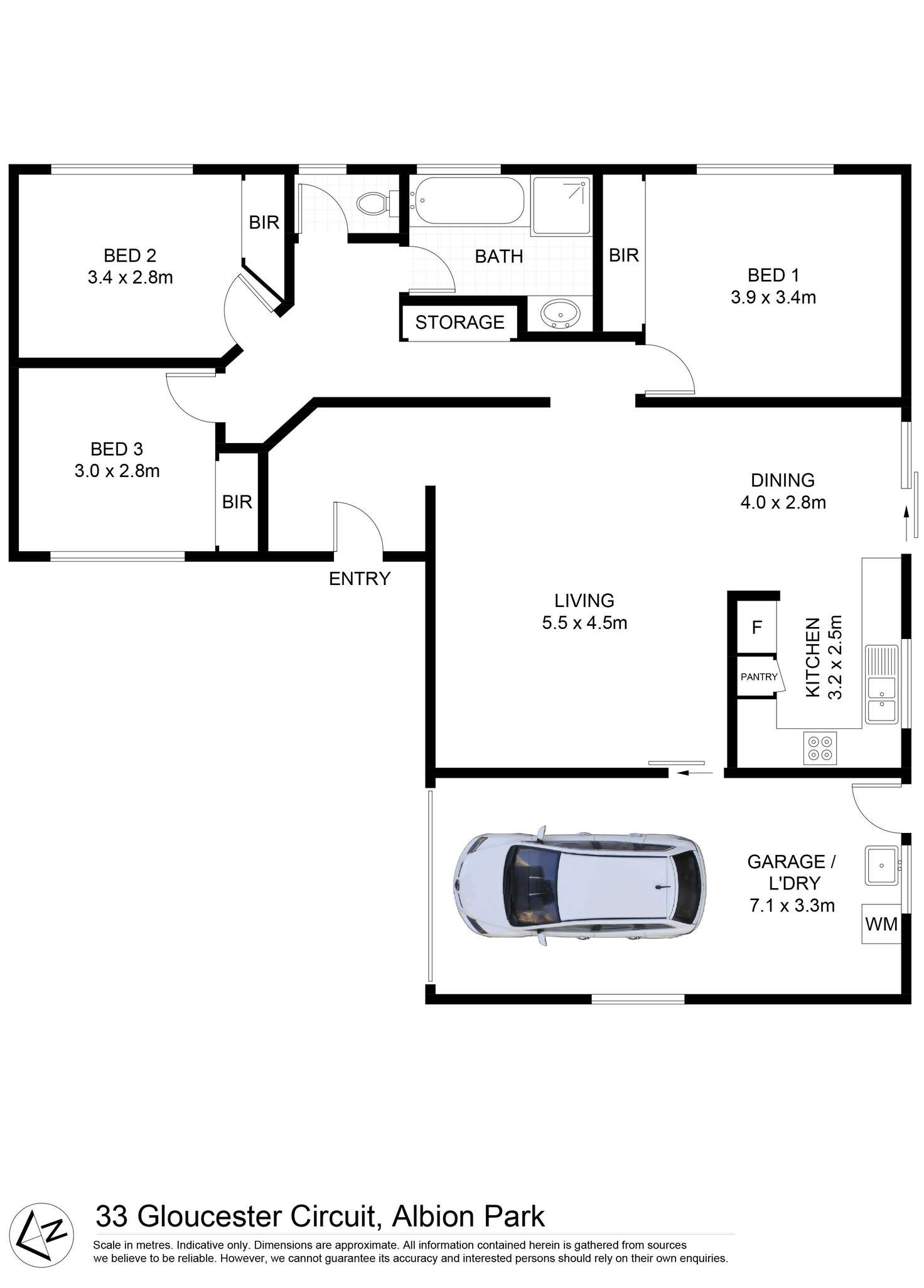 Floorplan of Homely house listing, 33 Gloucester Circuit, Albion Park NSW 2527