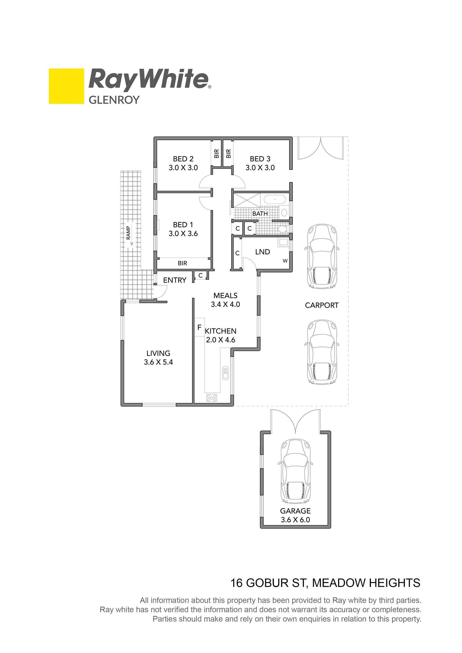 Floorplan of Homely house listing, 16 Gobur Court, Meadow Heights VIC 3048