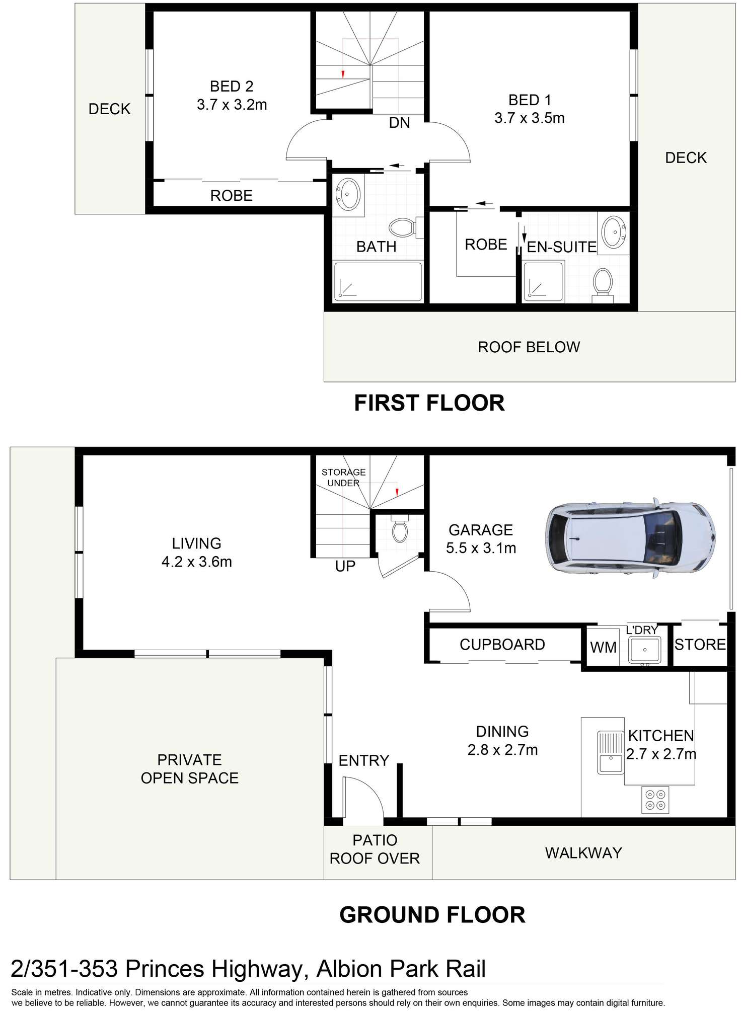 Floorplan of Homely townhouse listing, 2/351-353 Princes Highway, Albion Park Rail NSW 2527