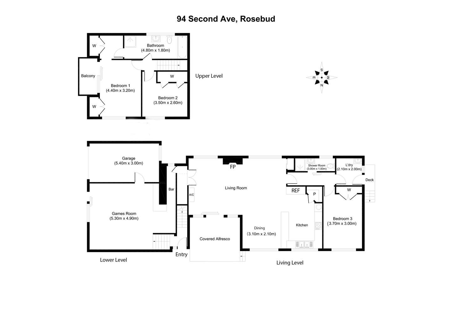 Floorplan of Homely house listing, 94 Second Avenue, Rosebud VIC 3939