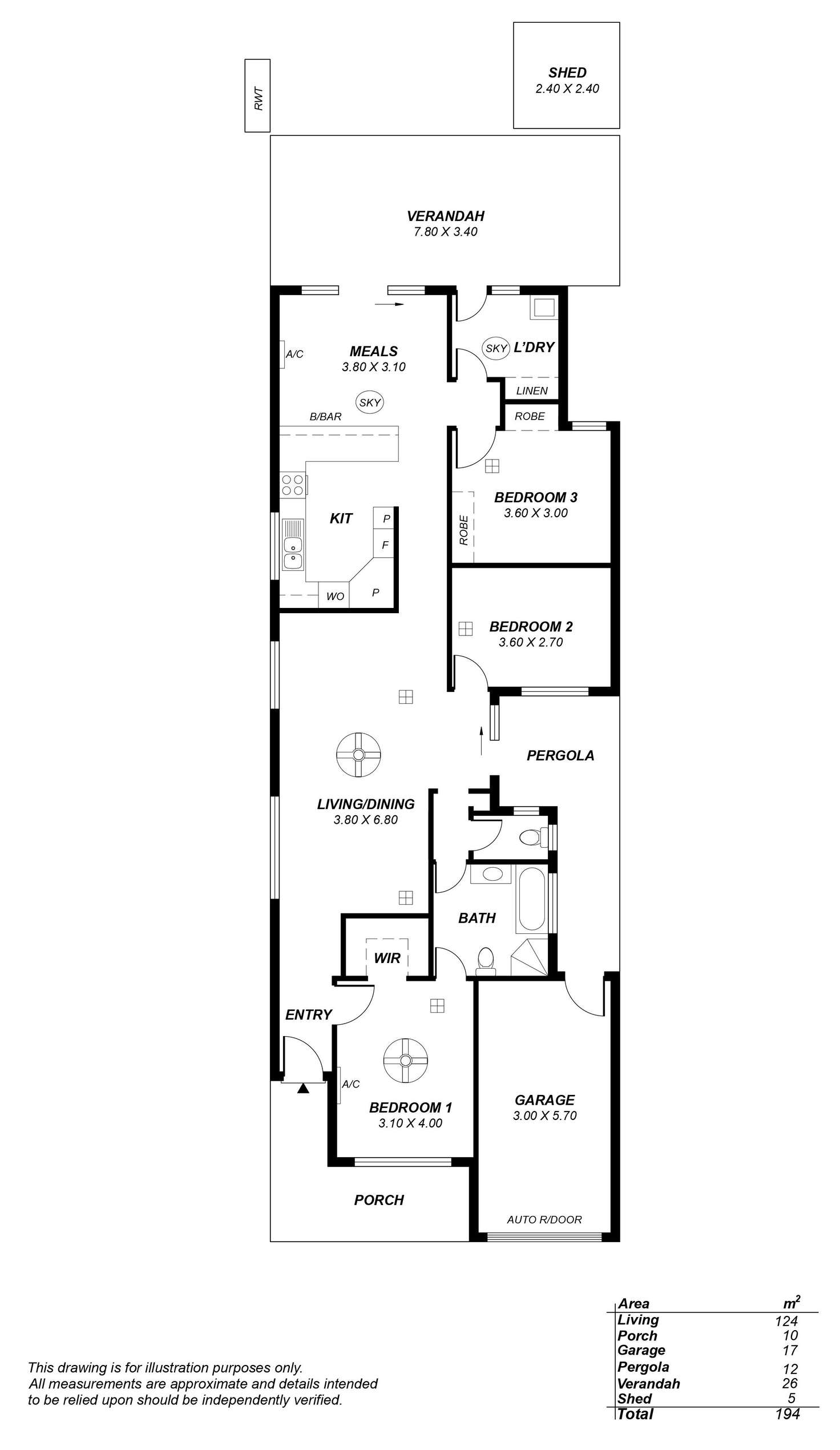 Floorplan of Homely house listing, 36a Valley Road, Highbury SA 5089