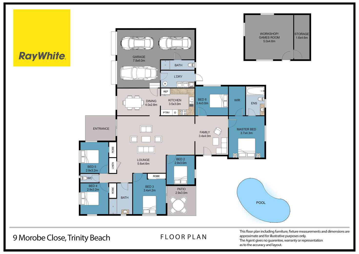 Floorplan of Homely house listing, 9 Morobe Close, Trinity Beach QLD 4879