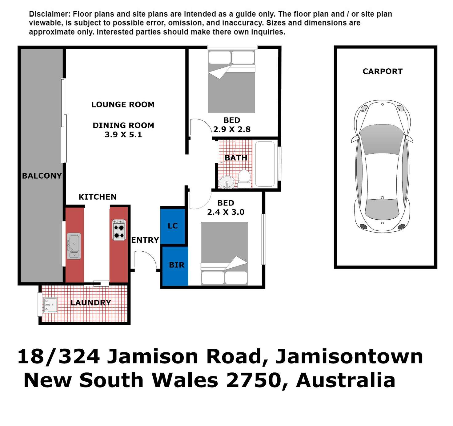 Floorplan of Homely unit listing, 18/324 Jamison Road, Jamisontown NSW 2750