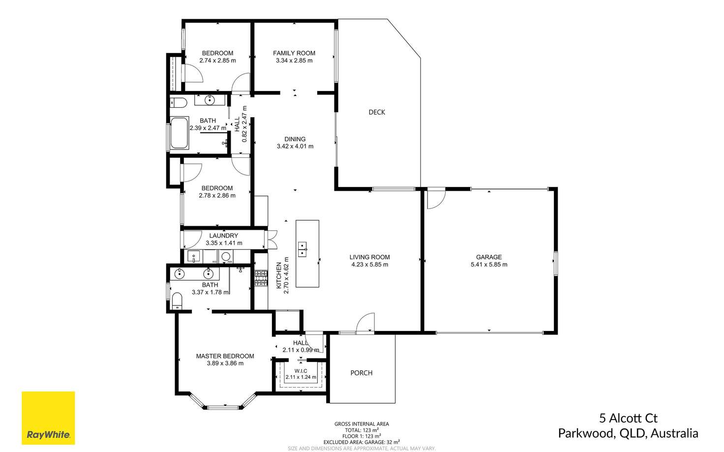 Floorplan of Homely house listing, 5 Alcott Court, Parkwood QLD 4214