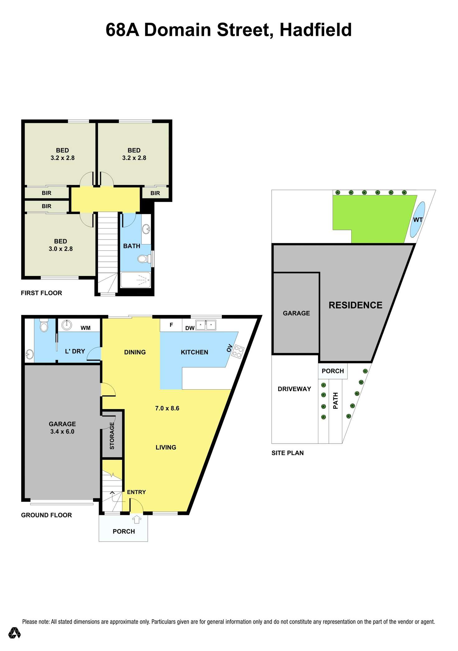 Floorplan of Homely townhouse listing, 68 Domain Street, Hadfield VIC 3046
