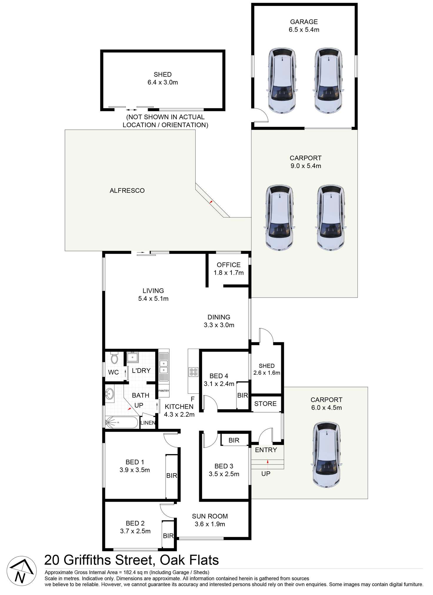 Floorplan of Homely house listing, 20 Griffiths Street, Oak Flats NSW 2529