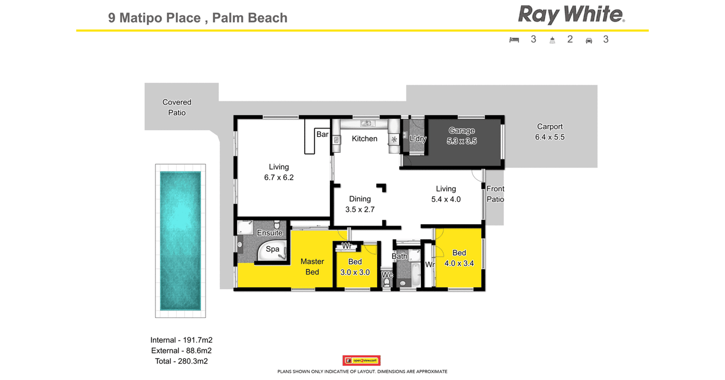 Floorplan of Homely house listing, 9 Matipo Place, Palm Beach QLD 4221
