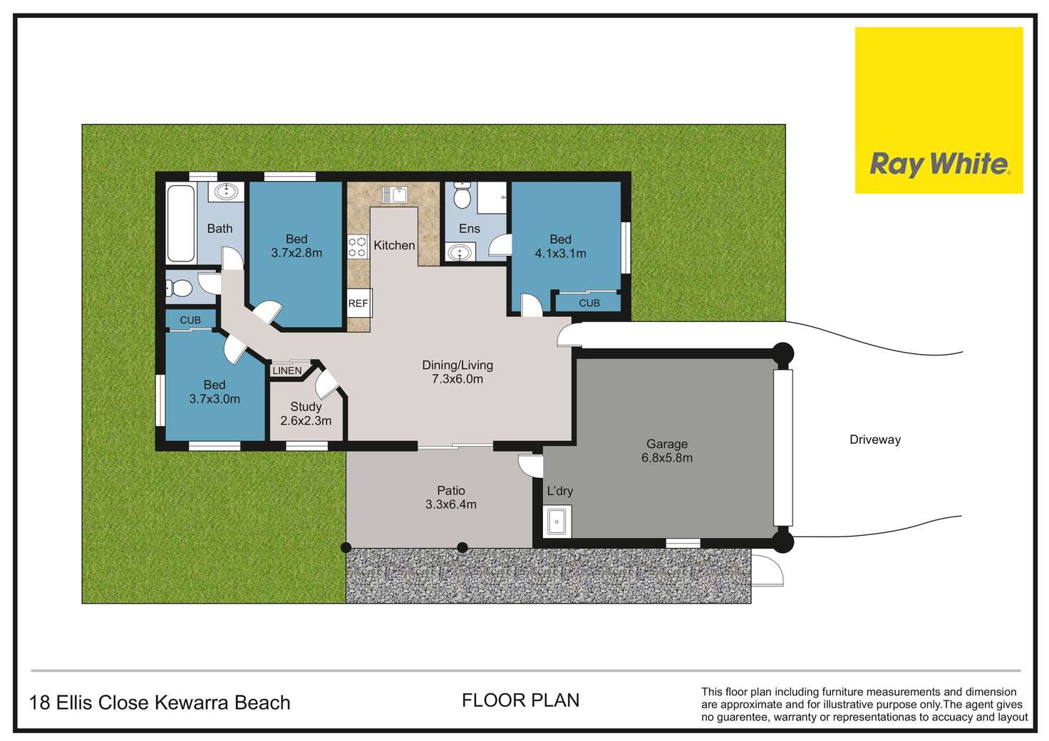 Floorplan of Homely house listing, 18 Ellis Close, Kewarra Beach QLD 4879