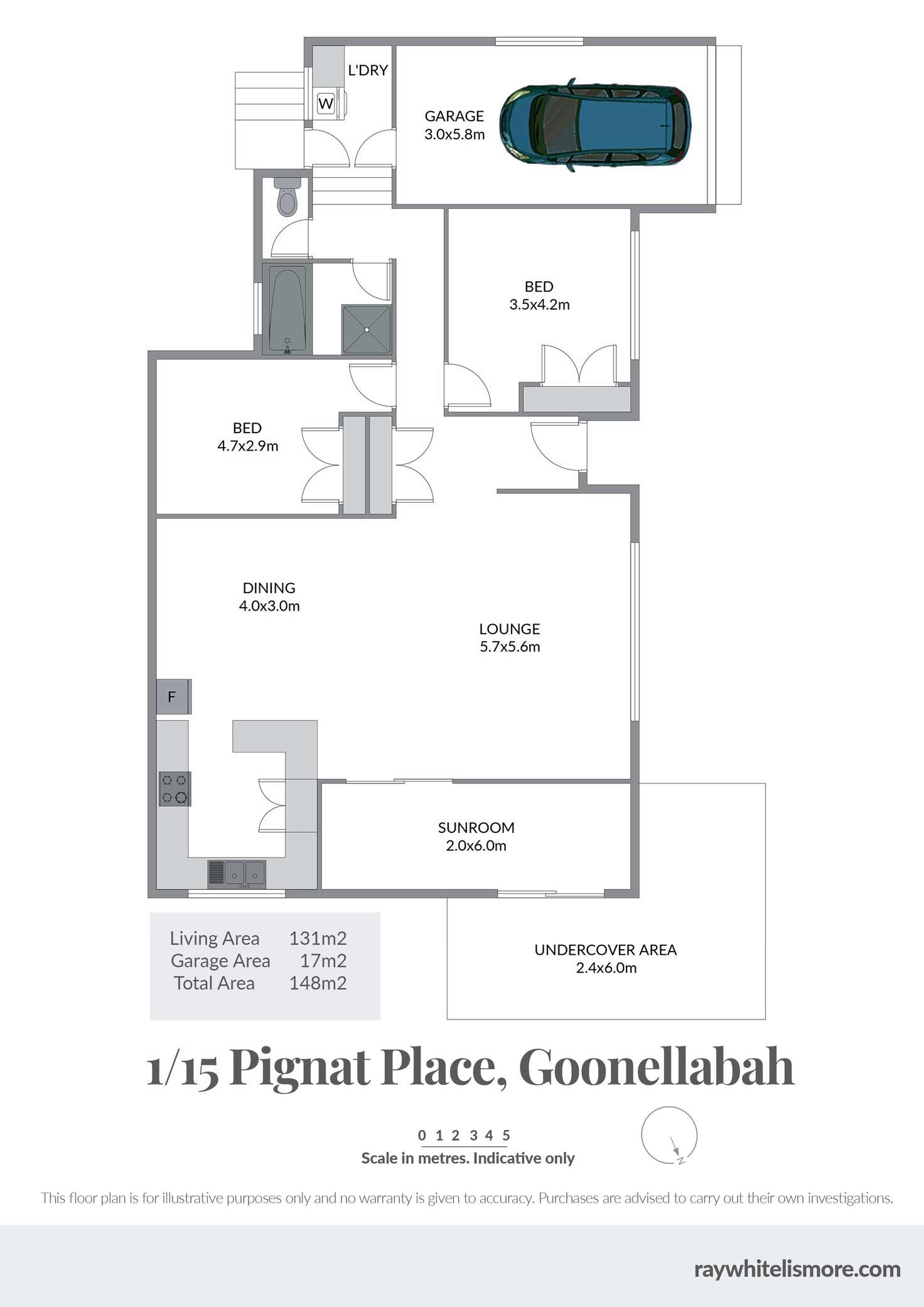 Floorplan of Homely house listing, 1/15 Pignat Place, Goonellabah NSW 2480