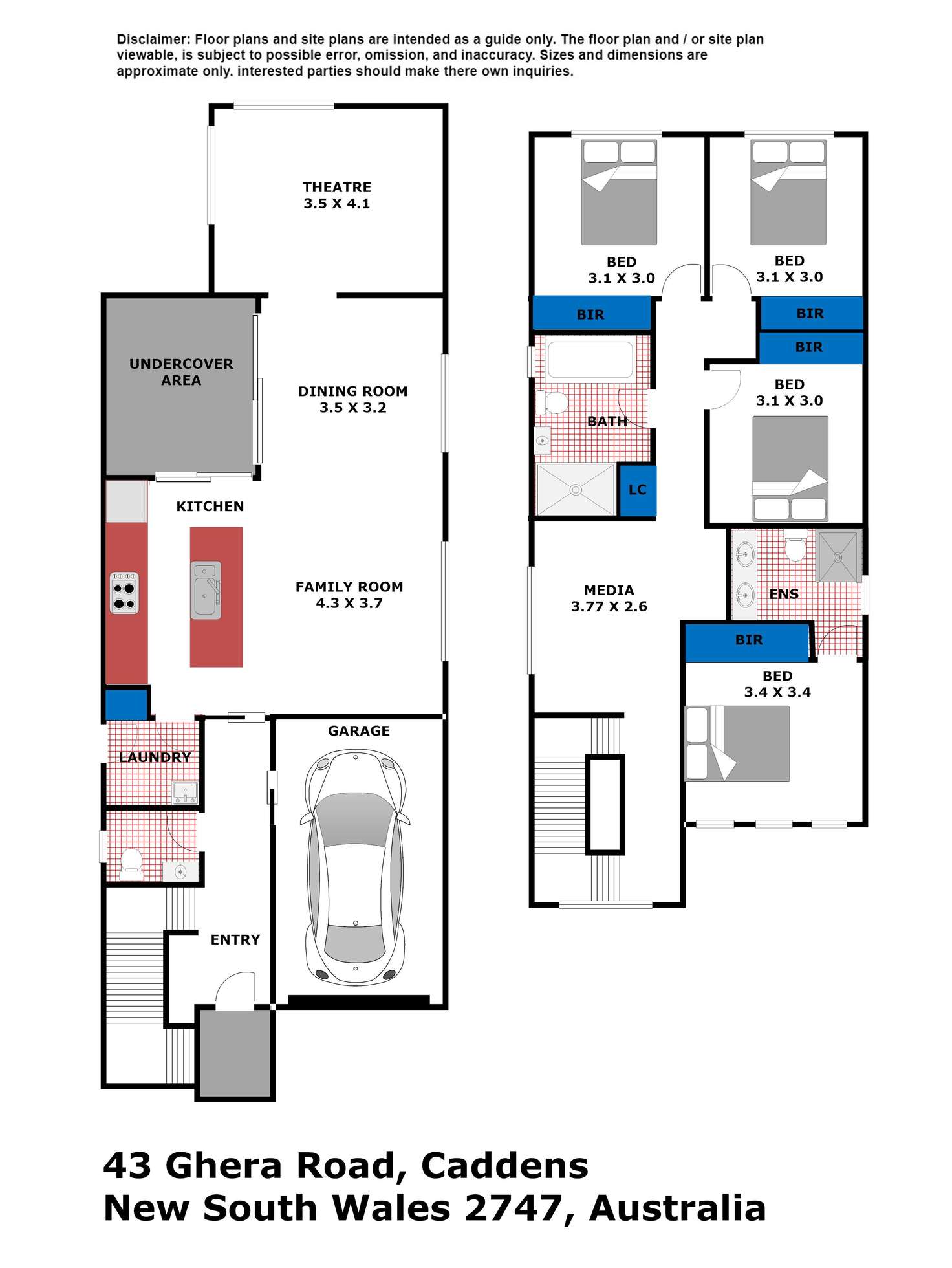 Floorplan of Homely house listing, 43 Ghera Road, Caddens NSW 2747