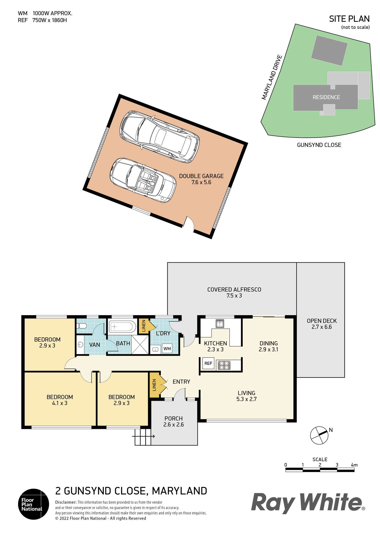 Floorplan of Homely house listing, 2 Gunsynd Close, Maryland NSW 2287