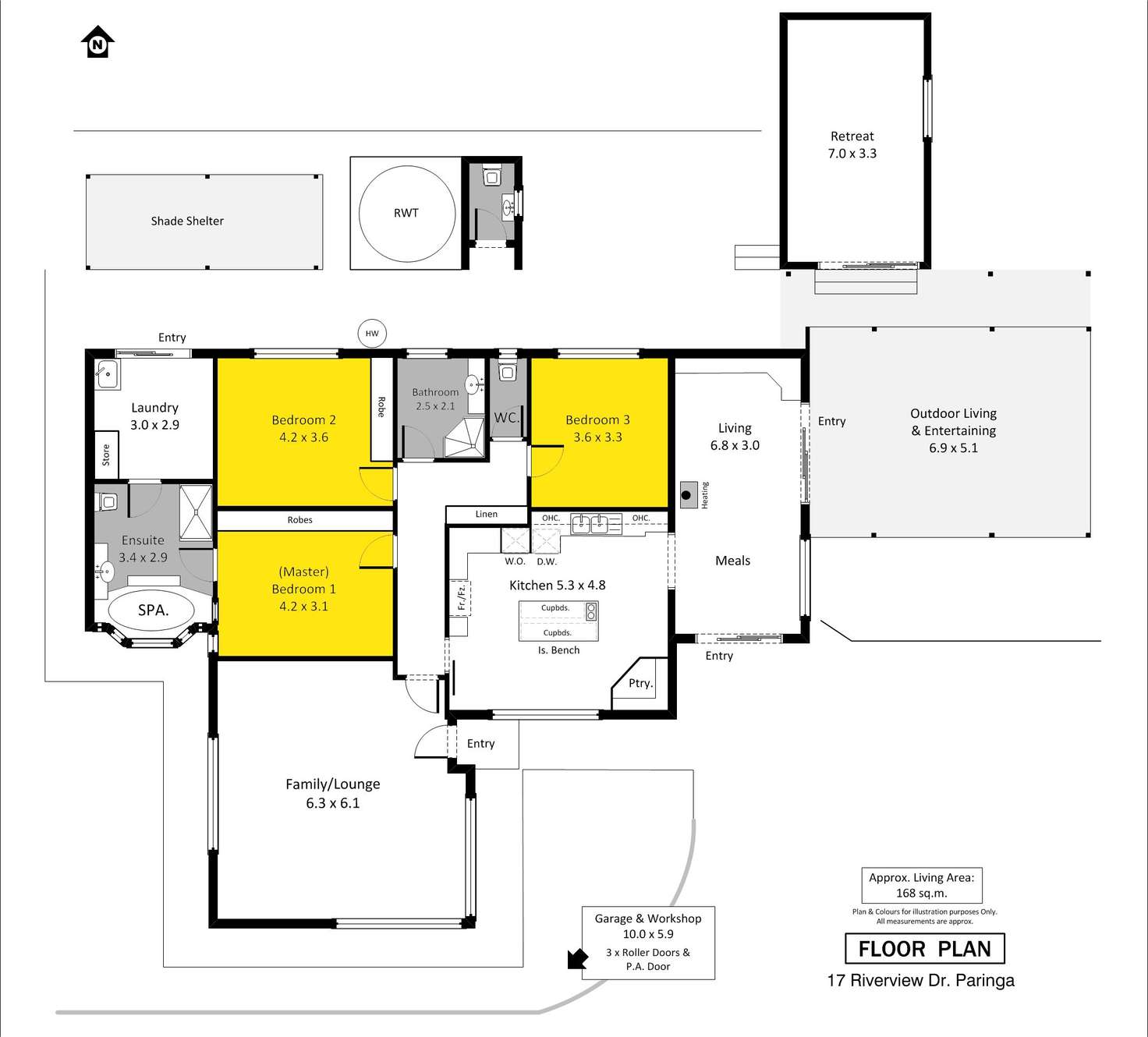 Floorplan of Homely house listing, 17 Riverview Drive, Paringa SA 5340