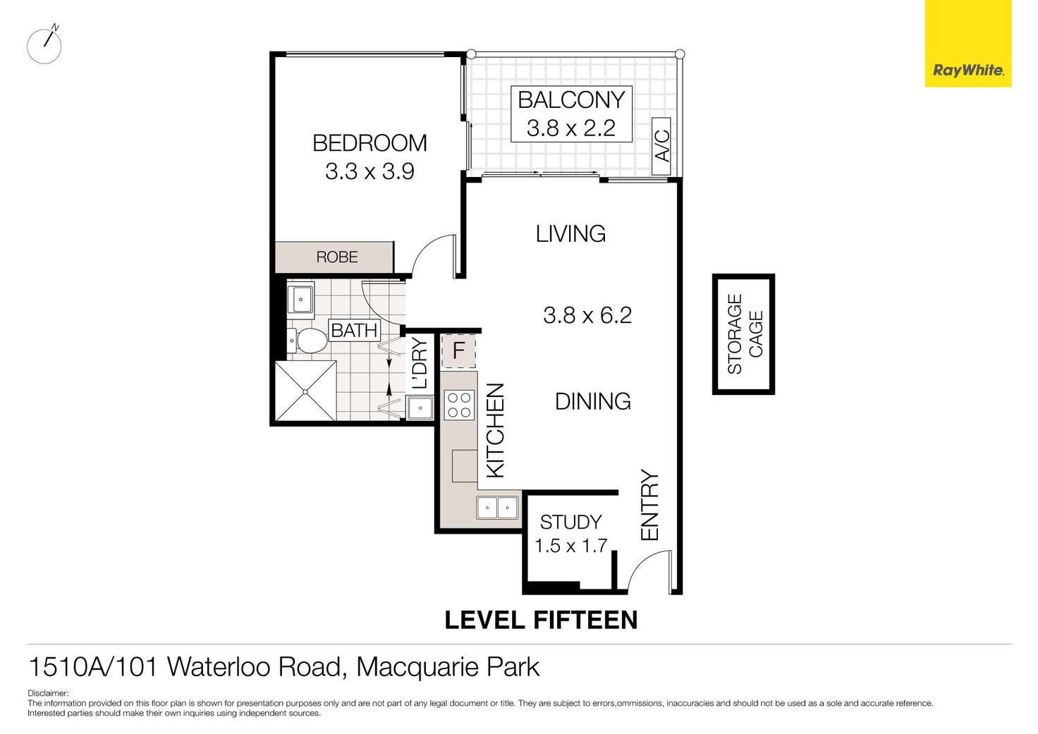 Floorplan of Homely unit listing, 1510A/101 Waterloo Road, Macquarie Park NSW 2113